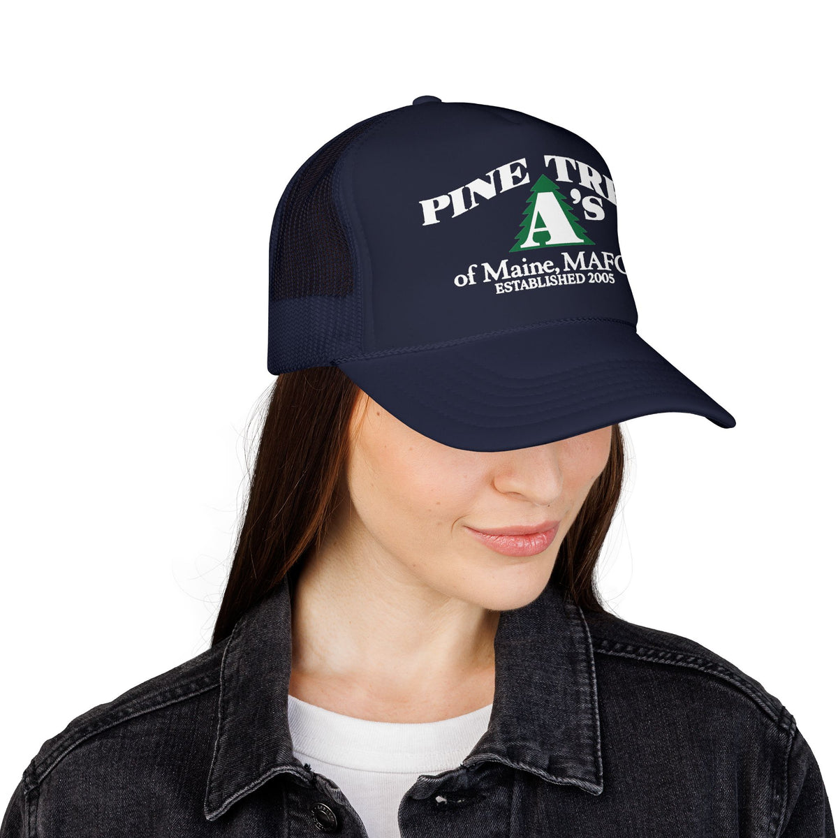 Pine Tree A's of Maine, MAFCA Foam Printed Trucker Hat