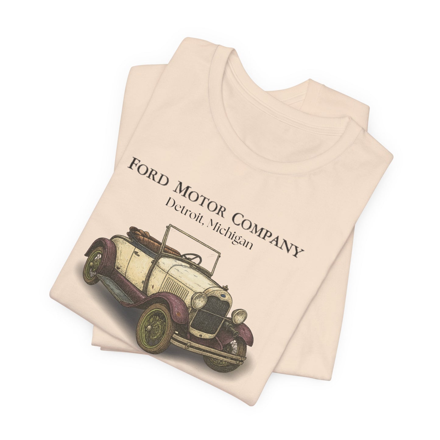 1929 Model A Ford Roadster T-Shirt – Gold Coast Logo on sleeve