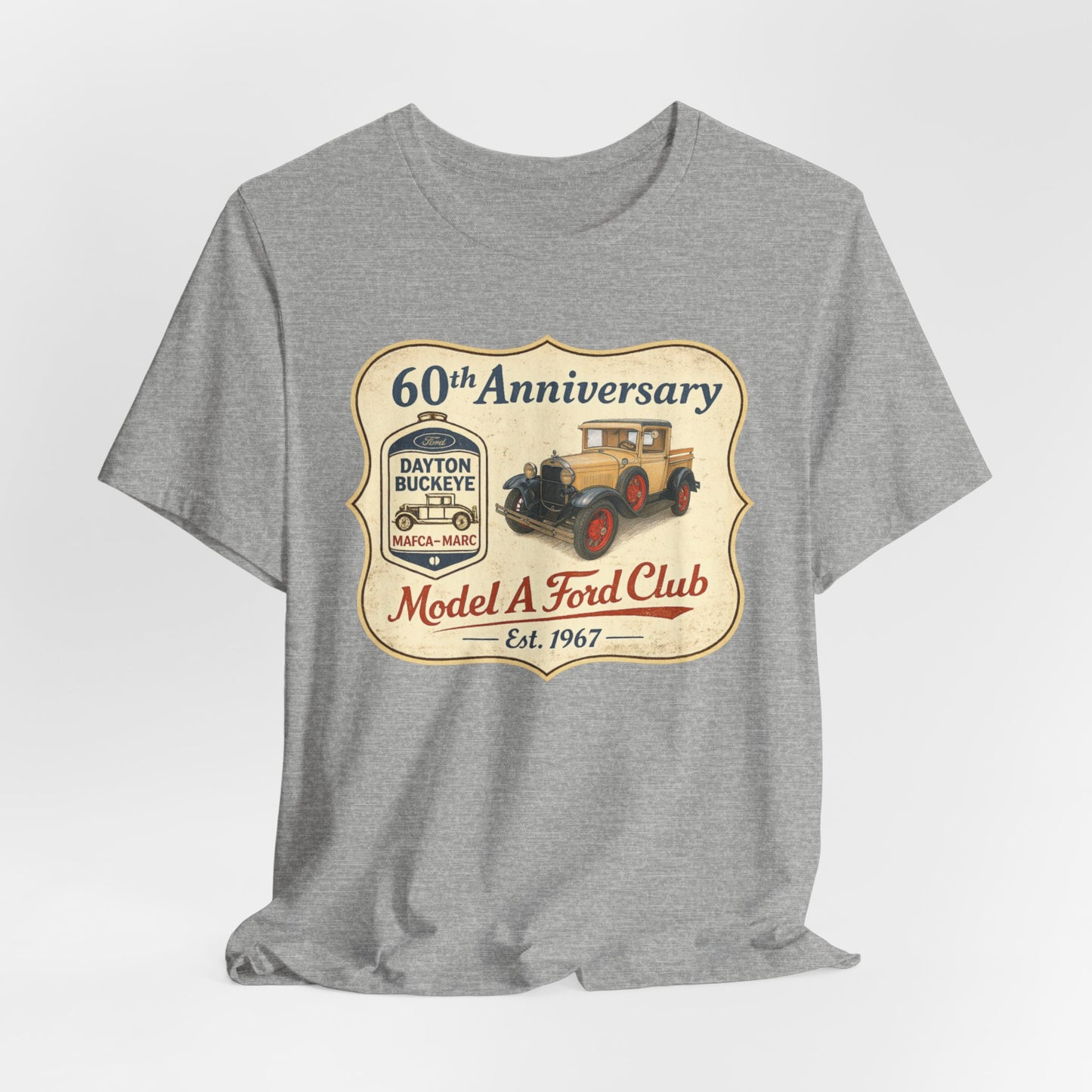Dayton Buckeye Model A Ford Club 60th Anniversary Tee (DDJ) - Vintage Classic Car Shirt