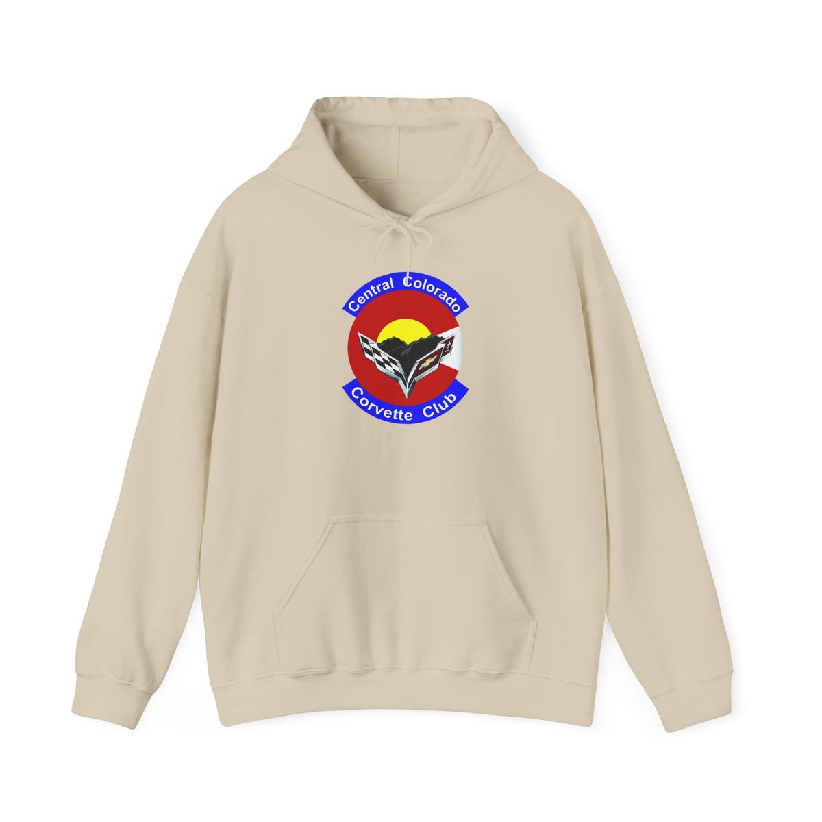 Central Colorado Corvette Club Screen Printed Hoodie Pullover