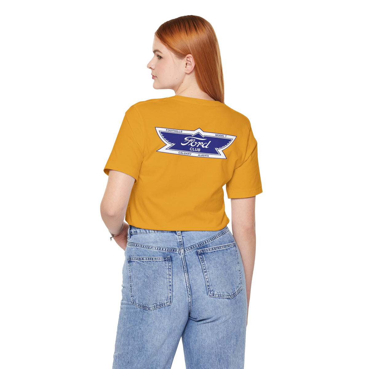Foothills Model T Club Unisex Soft Tee - Front and Back Logos