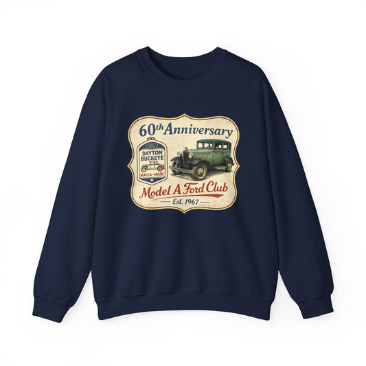Dayton Buckeye Model A Ford Club 60th Anniversary Unisex Heavy Blend™ Crewneck Sweatshirt Gildan (SSG)