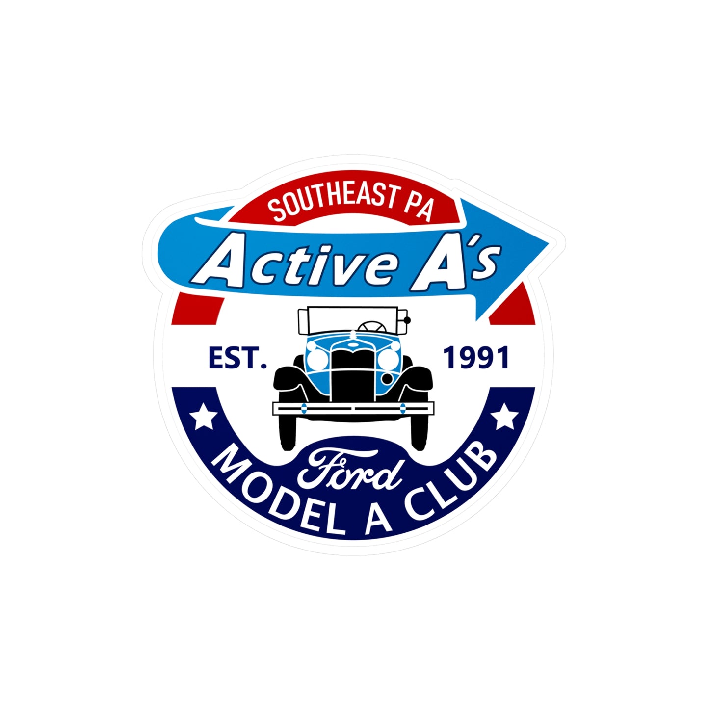 Active A's Ford Model A Club Vinyl Decal — Car Sticker