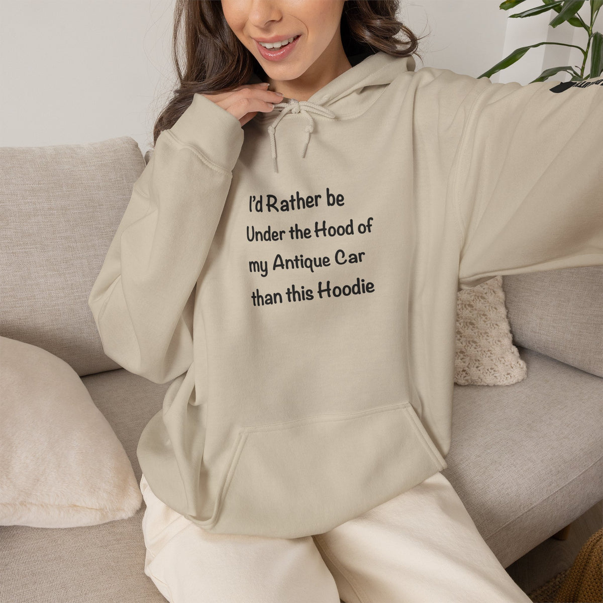 Arrowhead Chapter AACA Hoodie — "I'd Rather be Under the Hood" plus Sleeve and Back Images