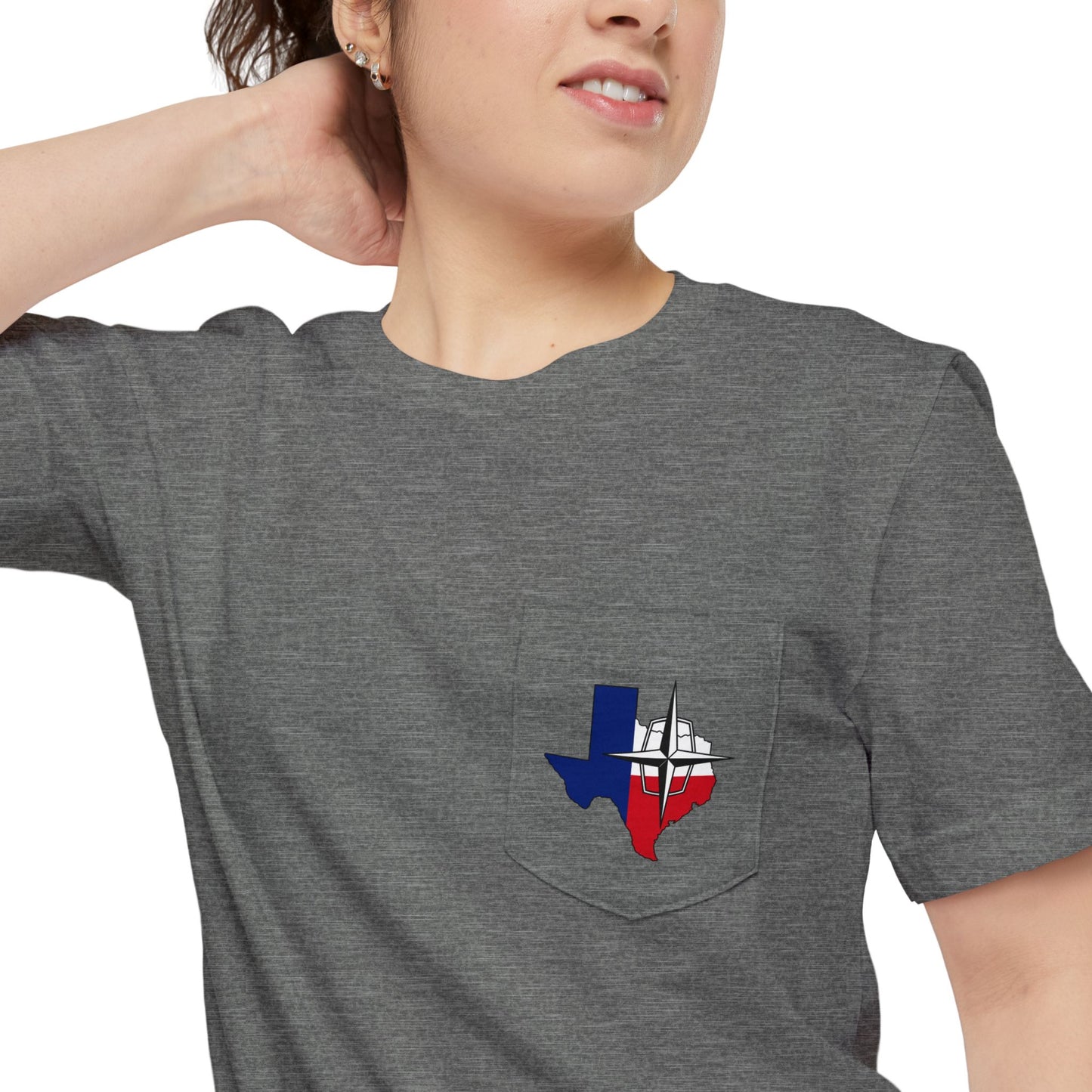 Lincoln & Continental Owners Club - Texas Gulf Coast Region Pocket T-Shirt - Front & Back Logos