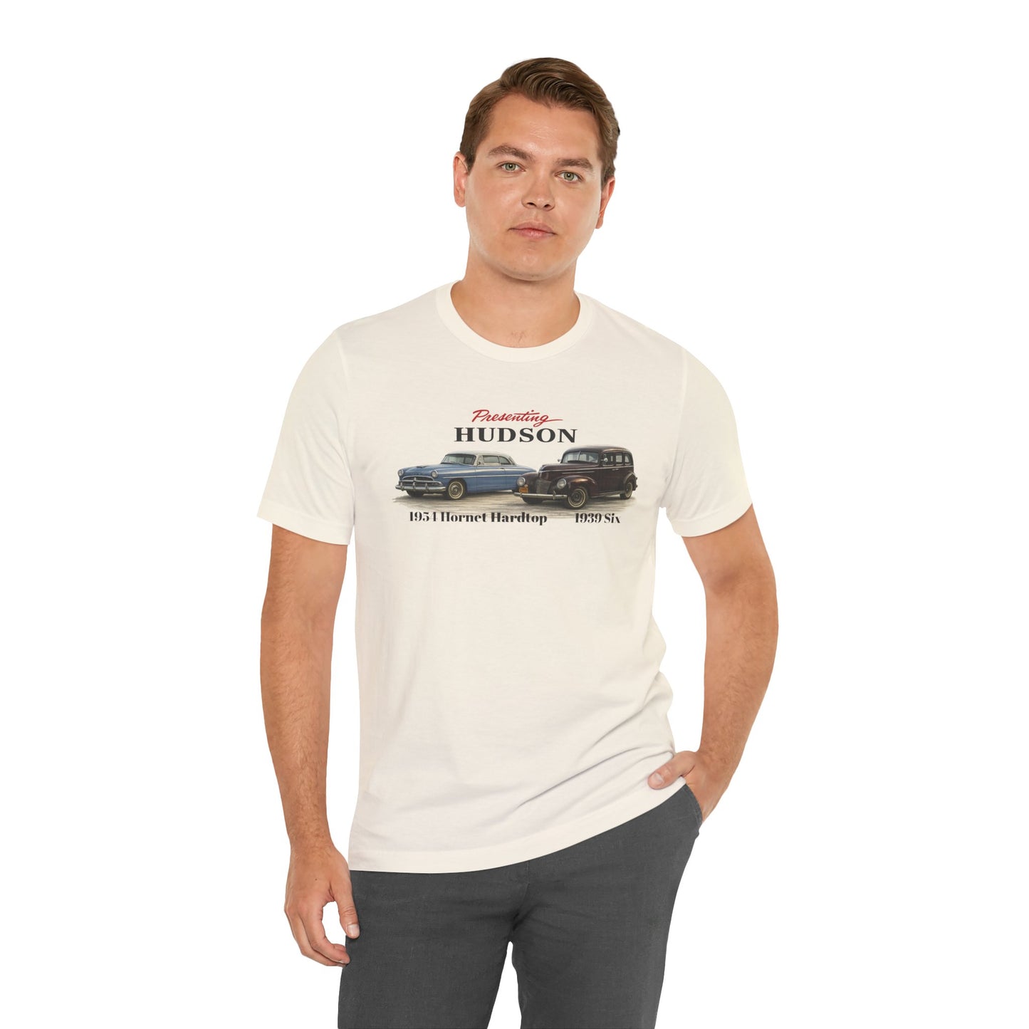 1954 Hudson Hornet Hardtop and 1939 Hudson Six T-Shirt — Classic Car Tee