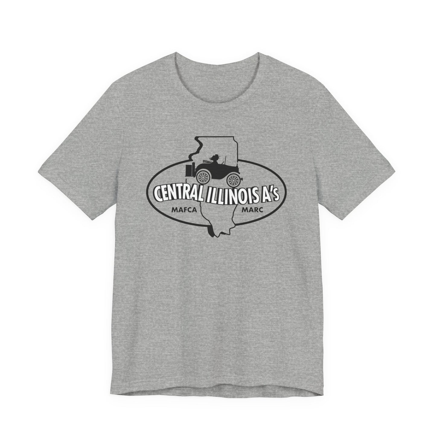 Central Illinois A's Vintage Car T-Shirt - Unisex Jersey Short Sleeve Tee