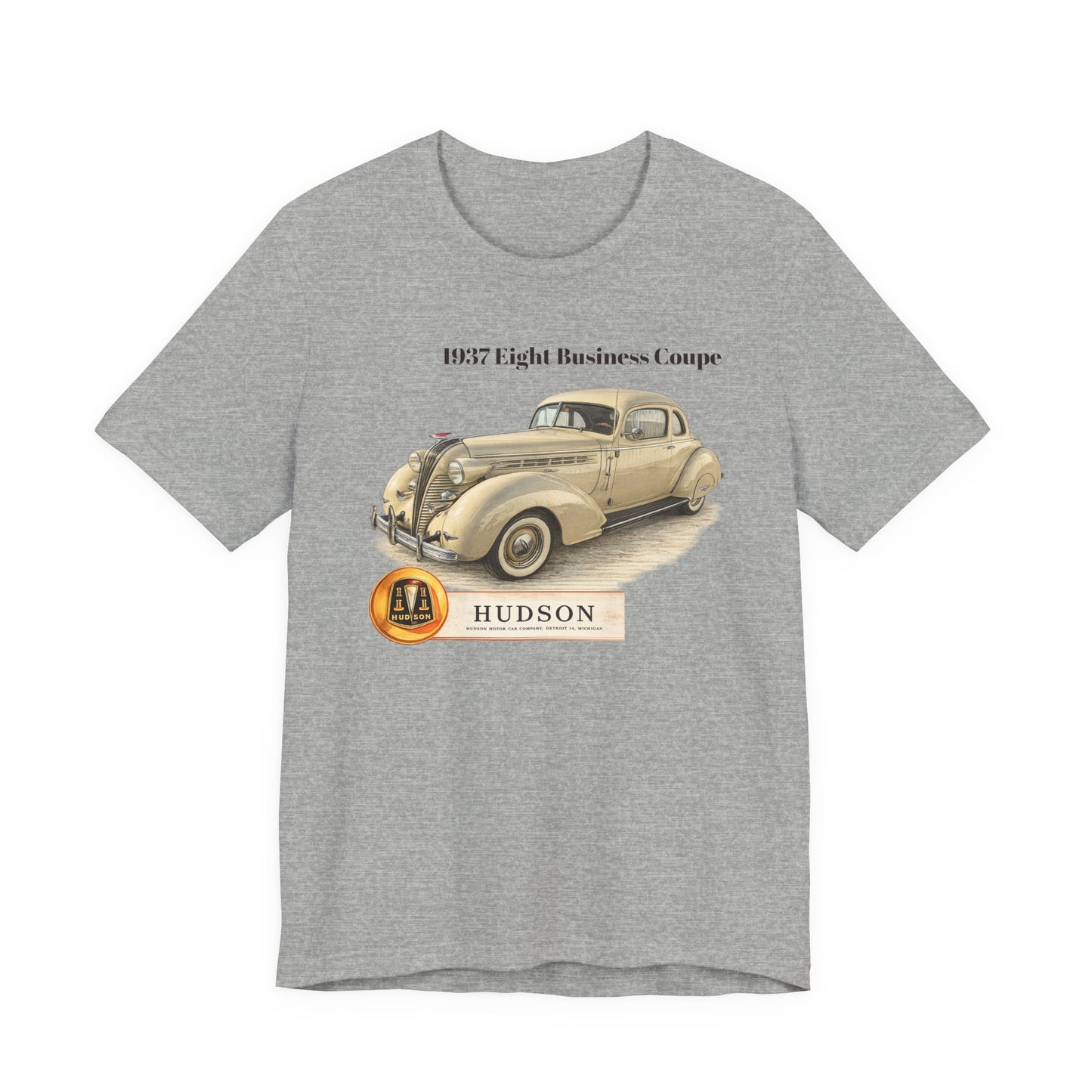1937 Hudson Eight Business Coupe Vintage Car T-Shirt (JG)