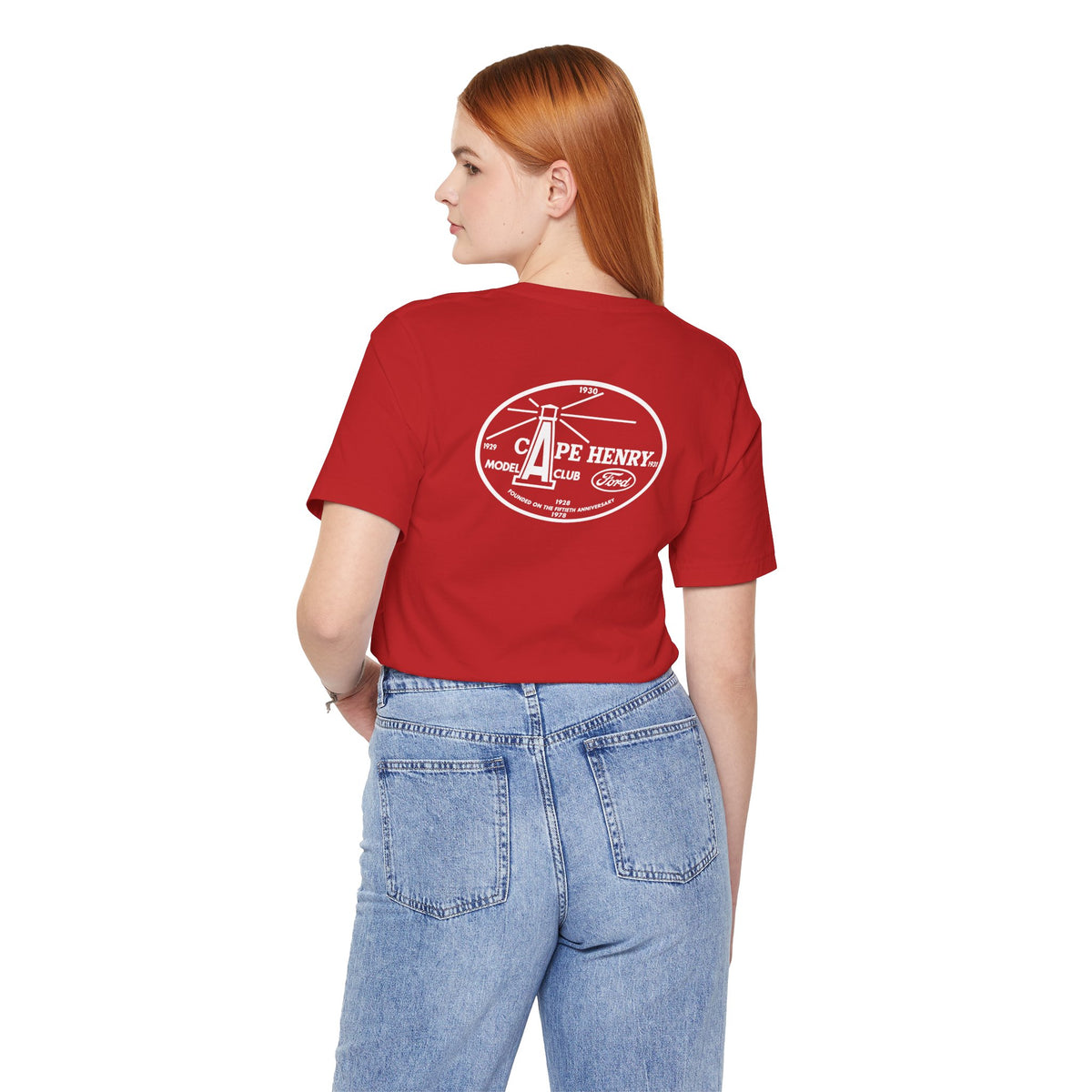 Cape Henry Model A Club Unisex Soft Short Sleeve Tee - Front and Back Logos
