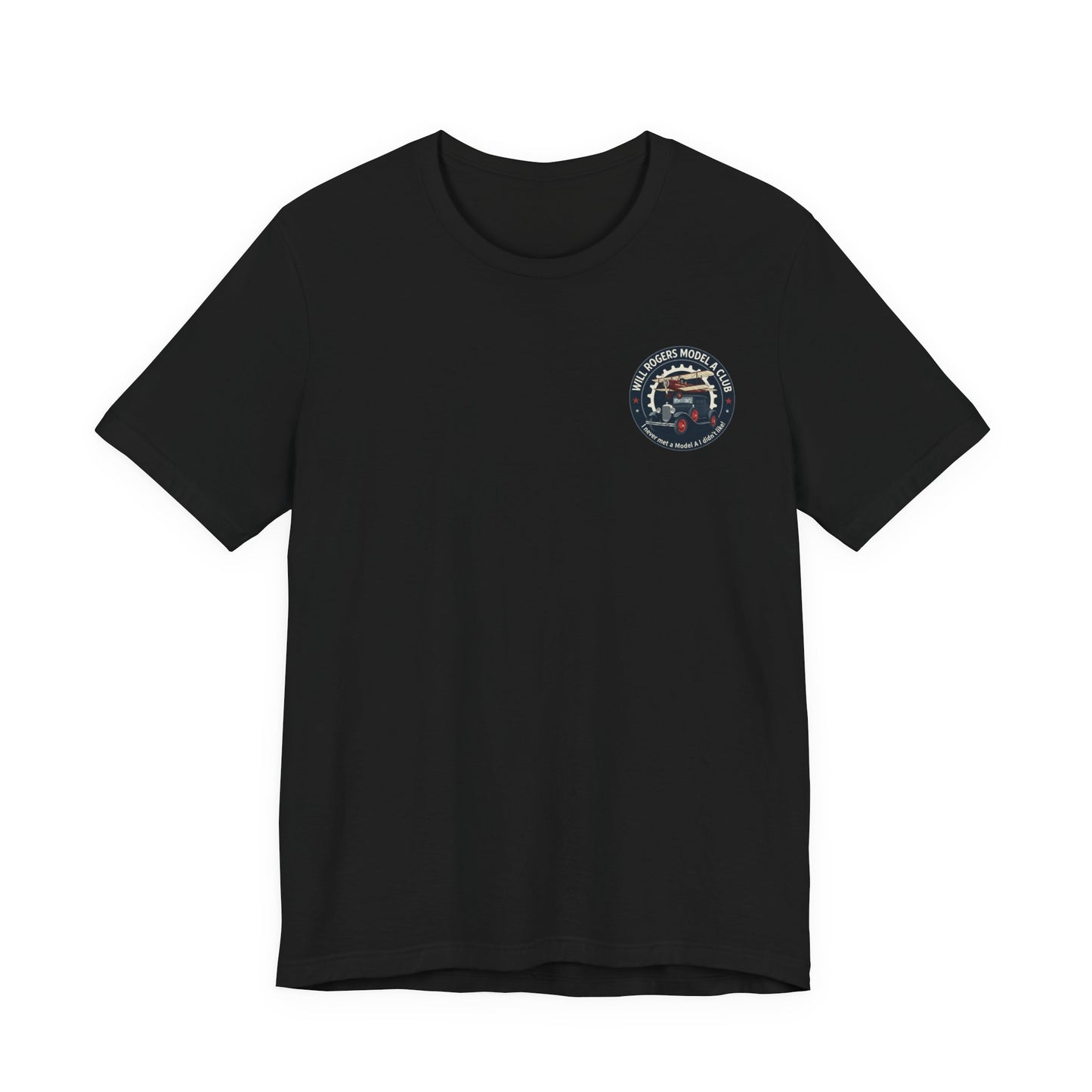 Will Rogers Model A Club (small front logo) Unisex Jersey Tee
