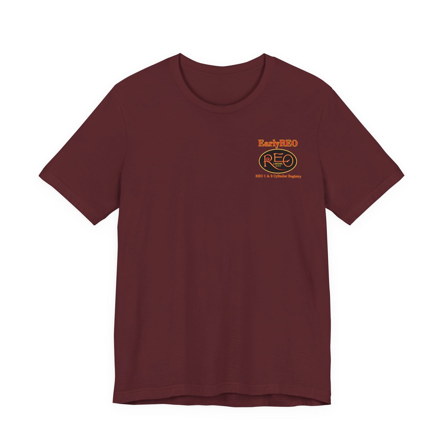 REO Lansing Michigan Mountain Climbers Tee — Unisex Soft Short Sleeve Tee