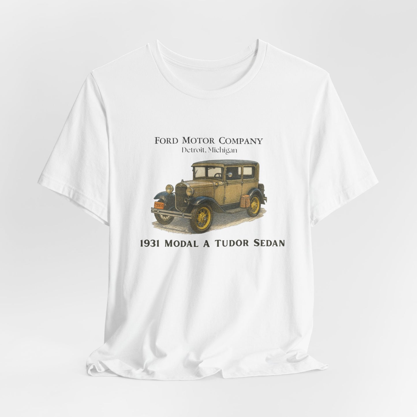 1931 Model A Ford Tudor Sedan T‑Shirt — Classic Ford Motor Company Car Tee