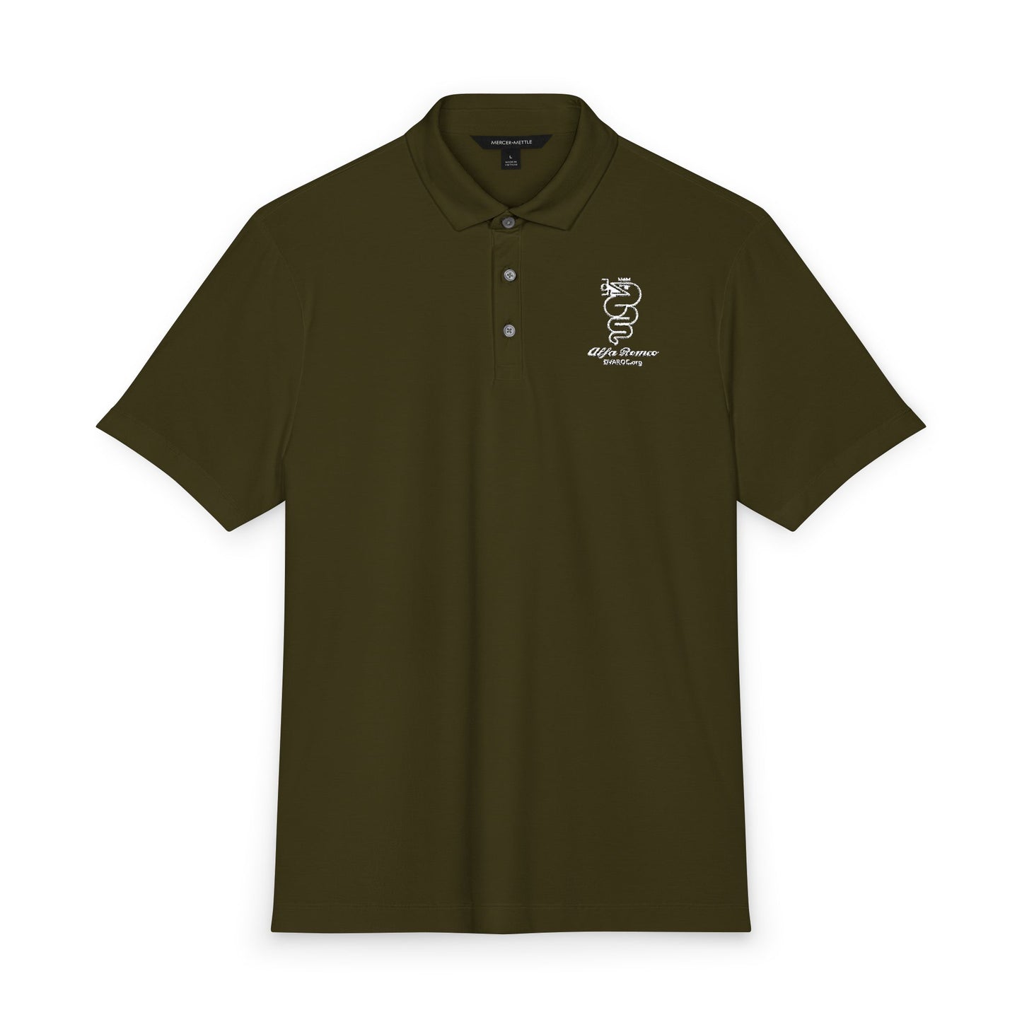 DVAROC.org Men's Embroidered Polo Shirt - Small White Logo