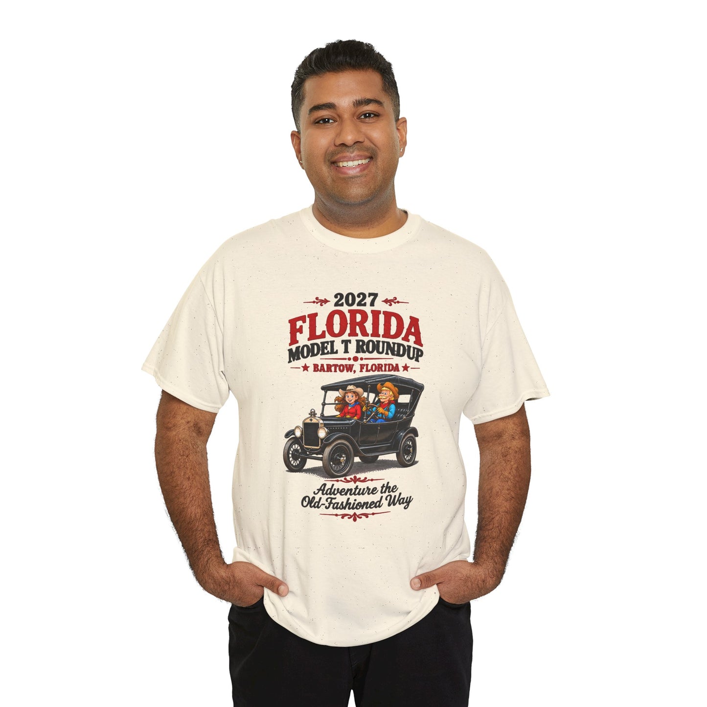 Florida Model T Roundup 2027 T-Shirt — Unisex Heavy Cotton Tee