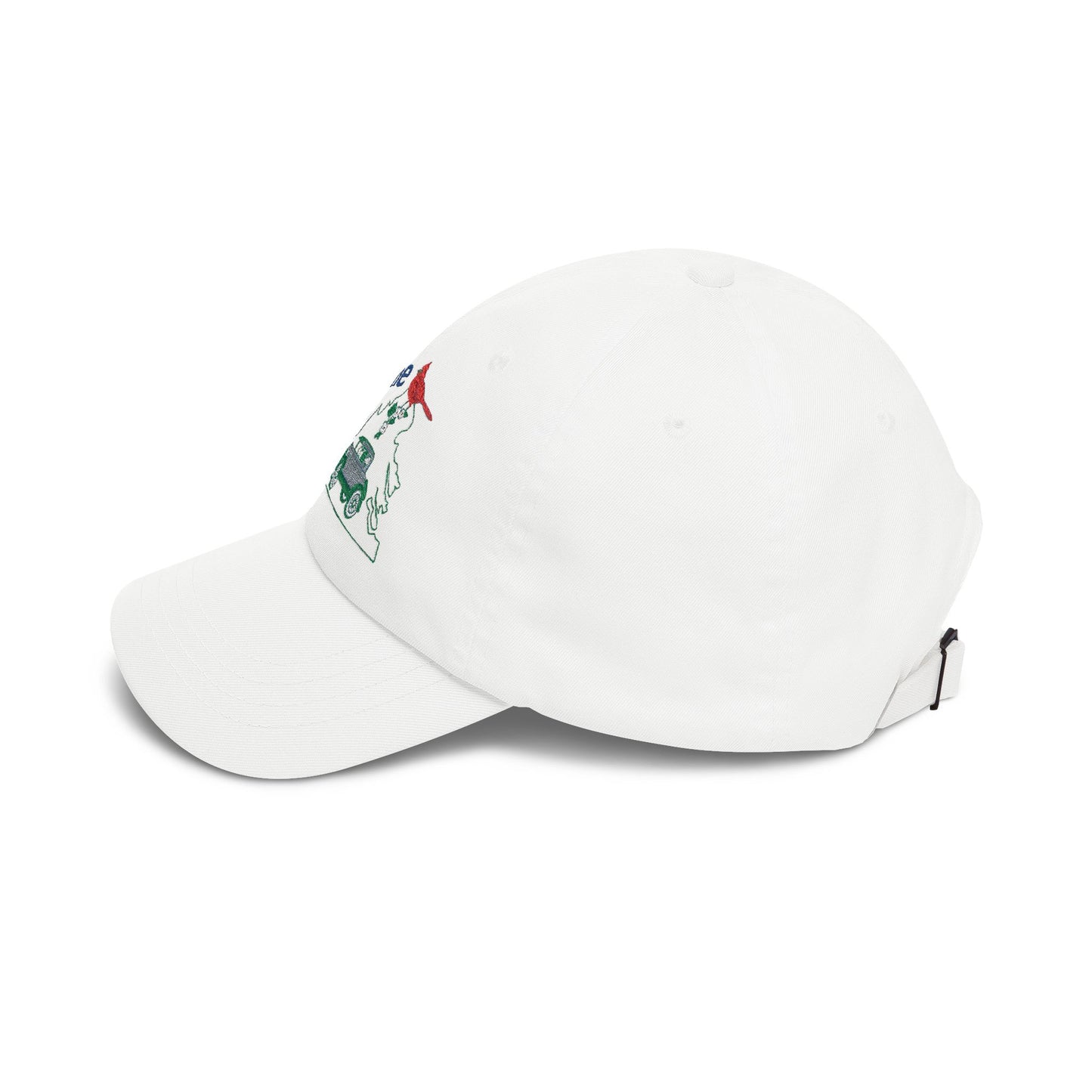 Skyline A's Embroidered Dad Hat — Vintage Car & Cardinal Design