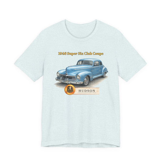 1946 Hudson Super Six Club Coupe T-Shirt – Classic Vintage Car Tee (DE)