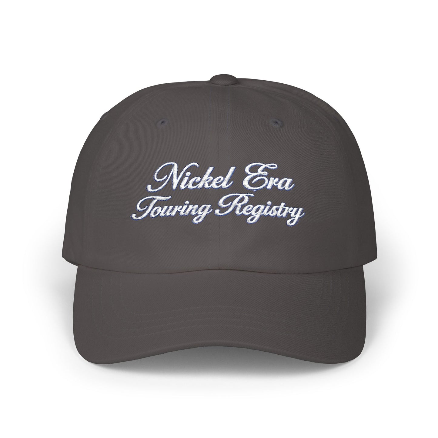 Nickel Era Touring Registry Embroidered Dad Cap — Gold Script