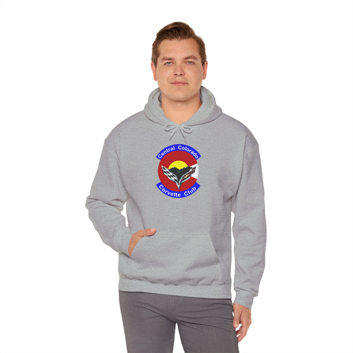 Central Colorado Corvette Club Screen Printed Hoodie Pullover