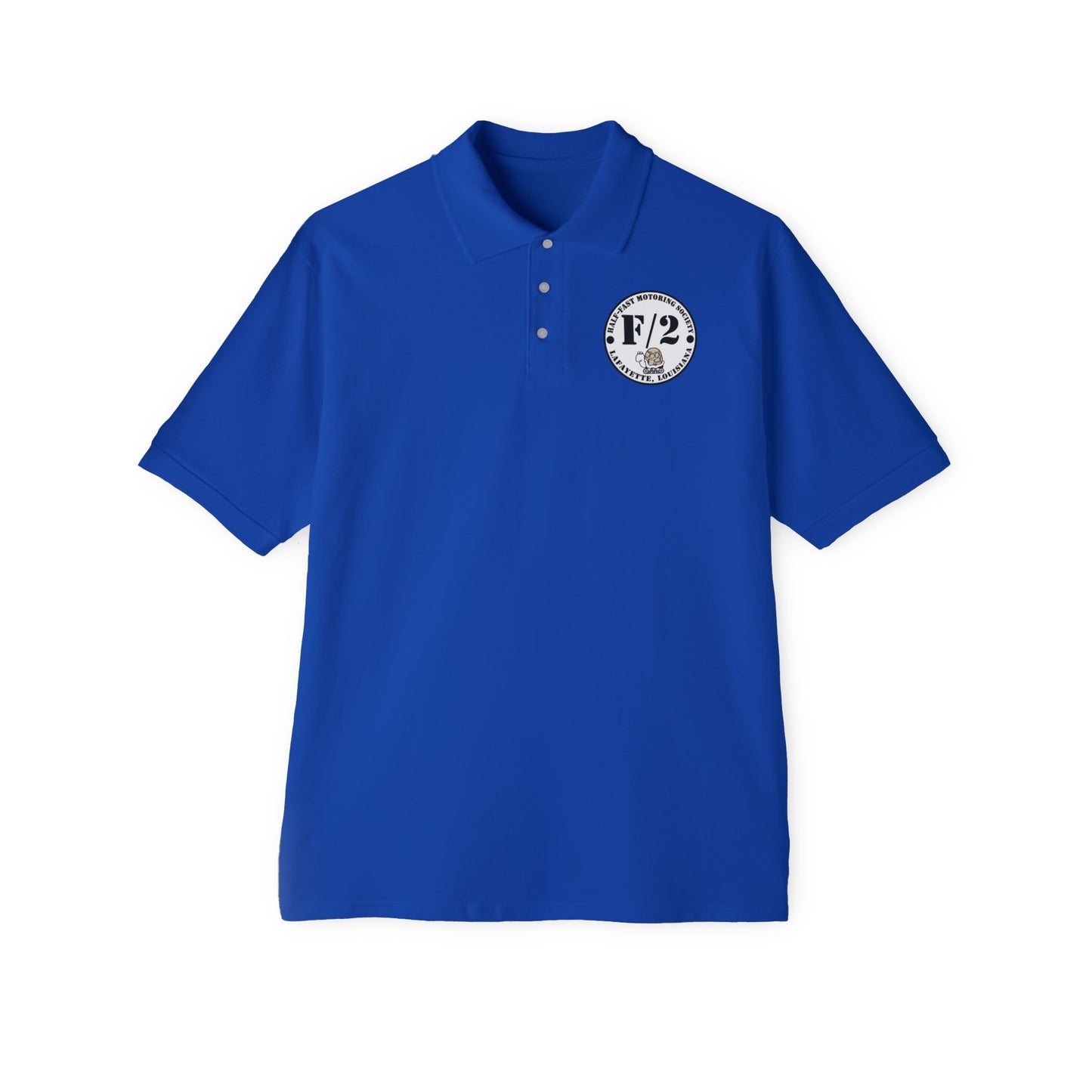 Half-Fast Motoring Society Men's Polo Shirt — Embroidered Golf & Workwear Short Sleeve