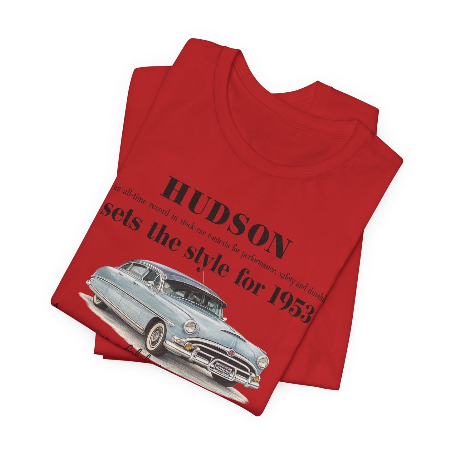 1953 Hudson Hornet Car Tee - Unisex Jersey Short Sleeve Tee