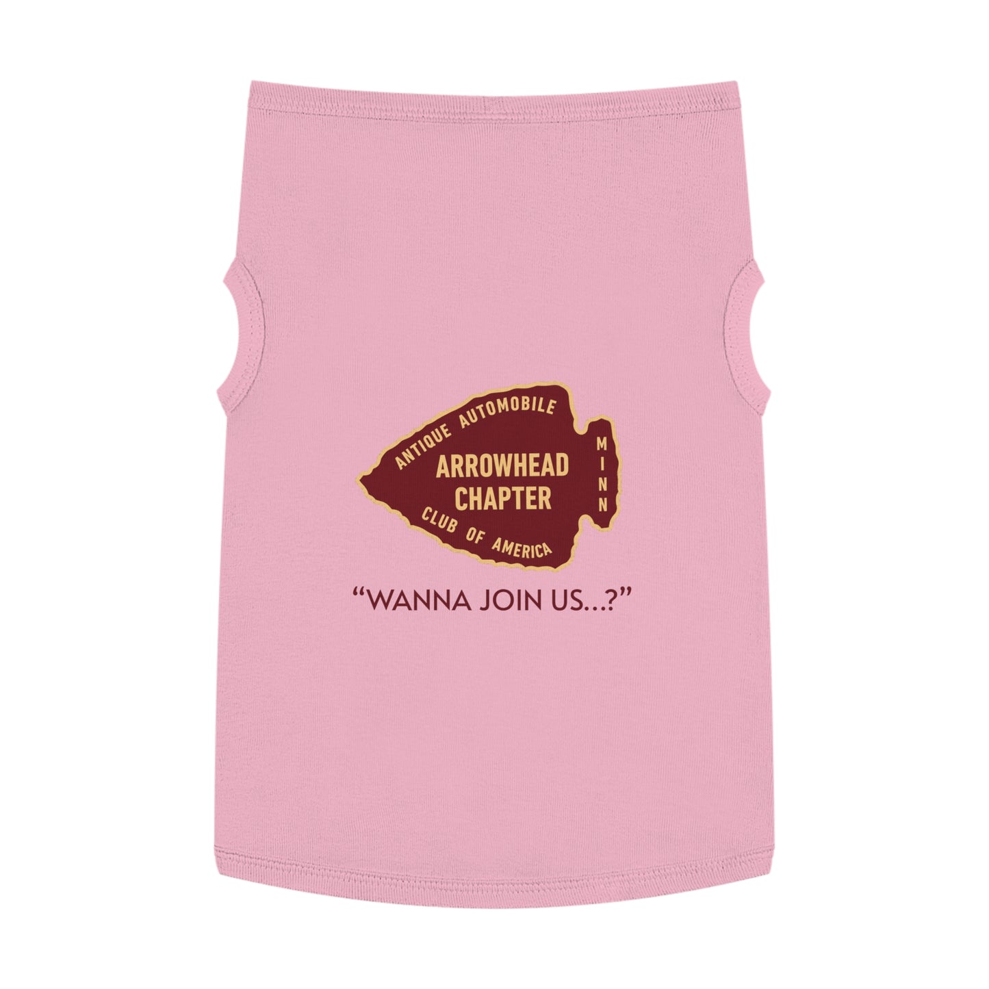 Arrowhead Chapter AACA Pet Tank Top – Vintage Automobile Club Dog Shirt