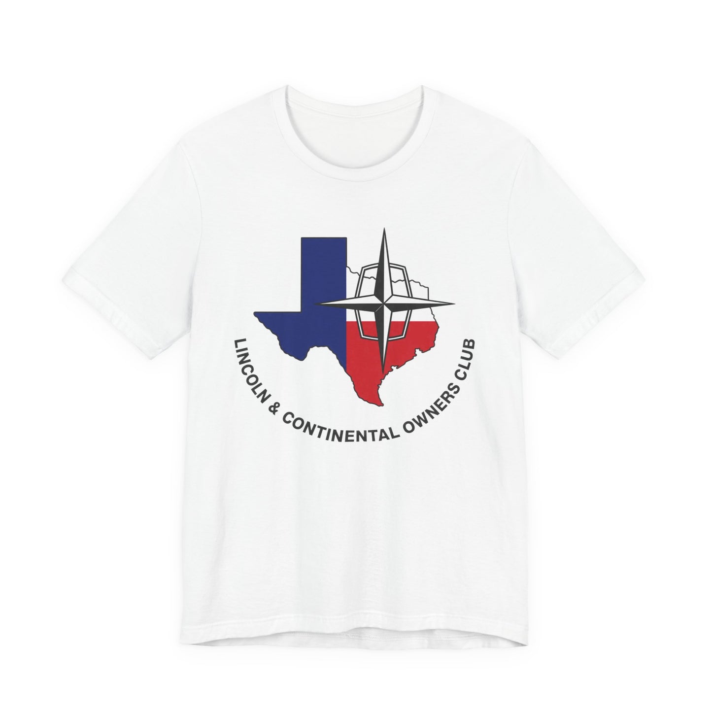 Lincoln & Continental Owners Club - Texas Gulf Coast Region T‑Shirt — Unisex Jersey Short Sleeve Tee