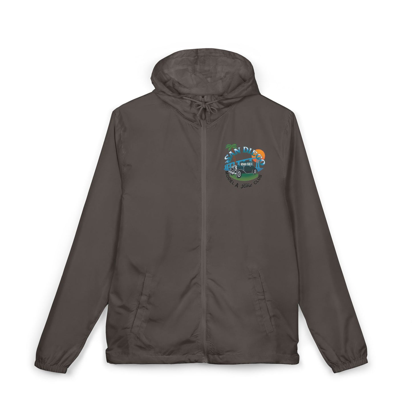 San Diego Model A Ford Club Windbreaker Jacket — Front and Back Logos