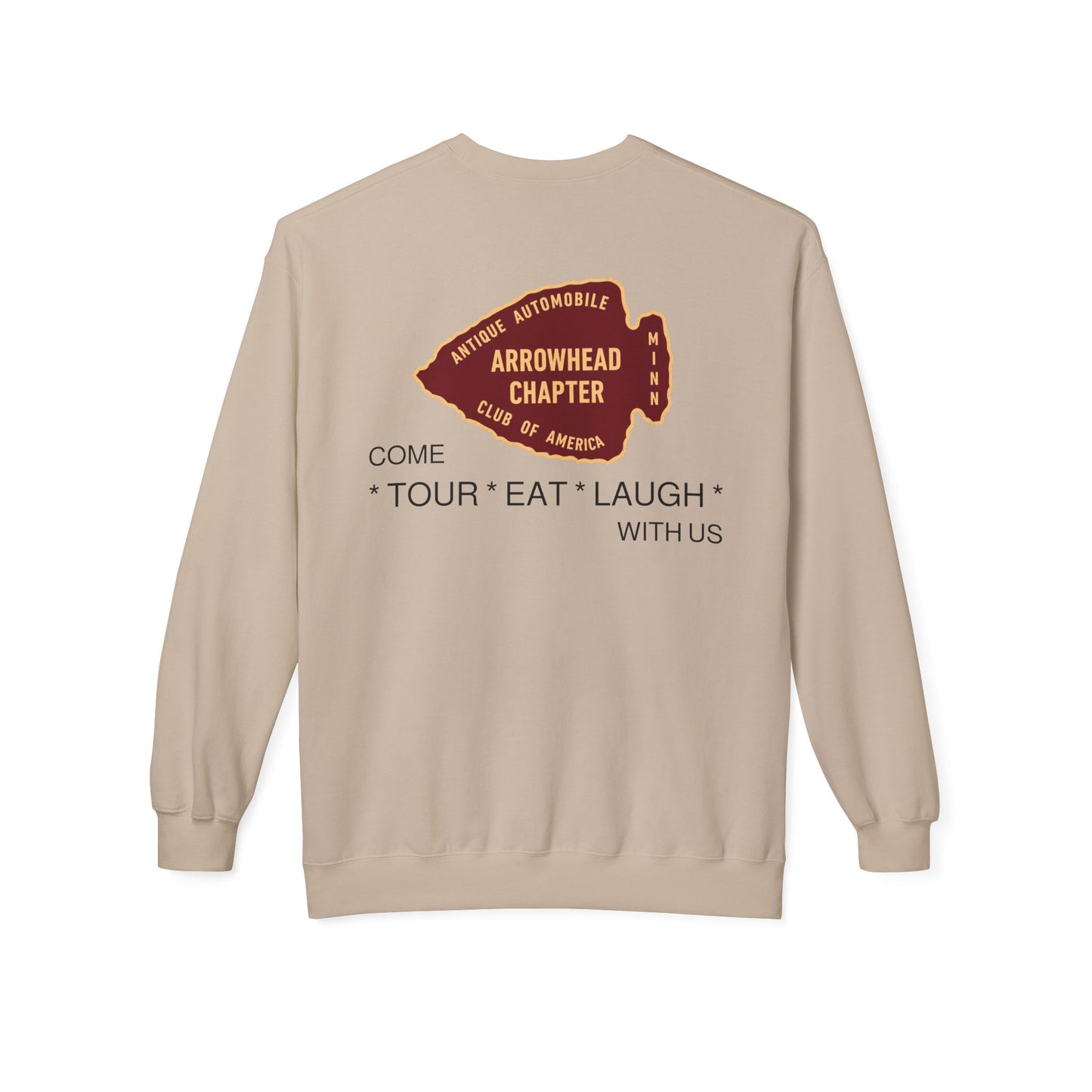 Arrowhead Chapter Club Crewneck Sweatshirt — Vintage Automobile Motor Club Design