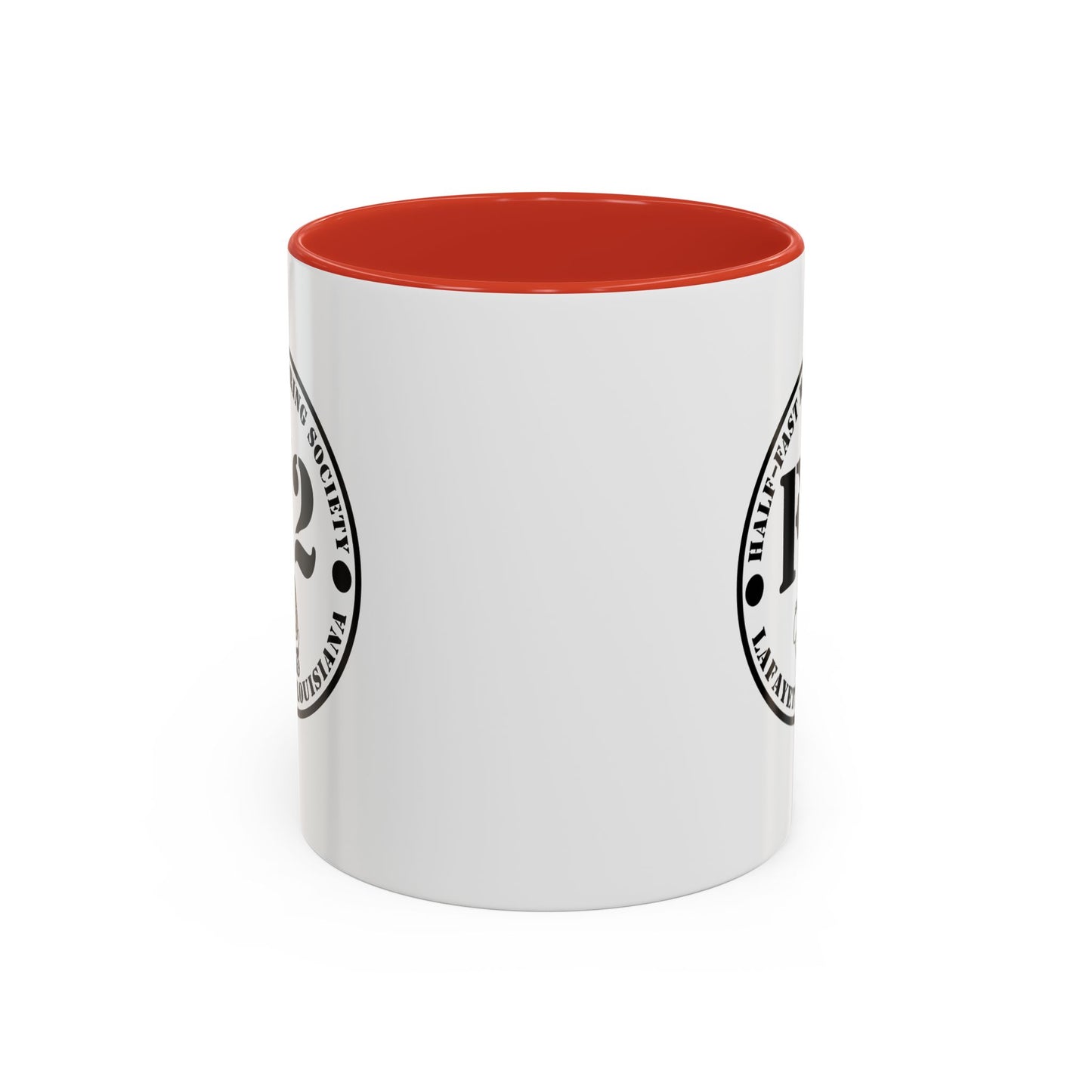 F/2 Half-Fast Motoring Society Accent Coffee Mug — Lafayette, Louisiana Emblem (11/15oz)