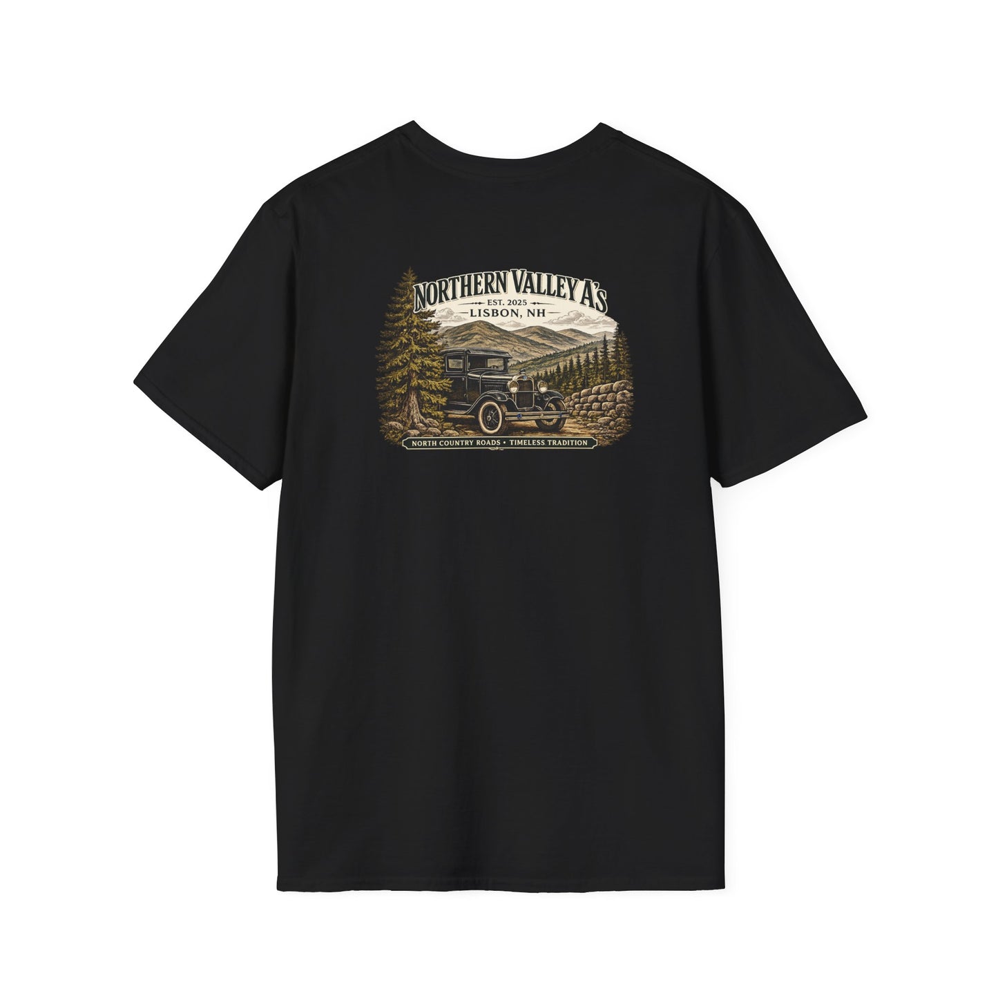 Northern Valley A's Lisbon, NH Vintage Patch T‑Shirt — Front and Back Logo Tee