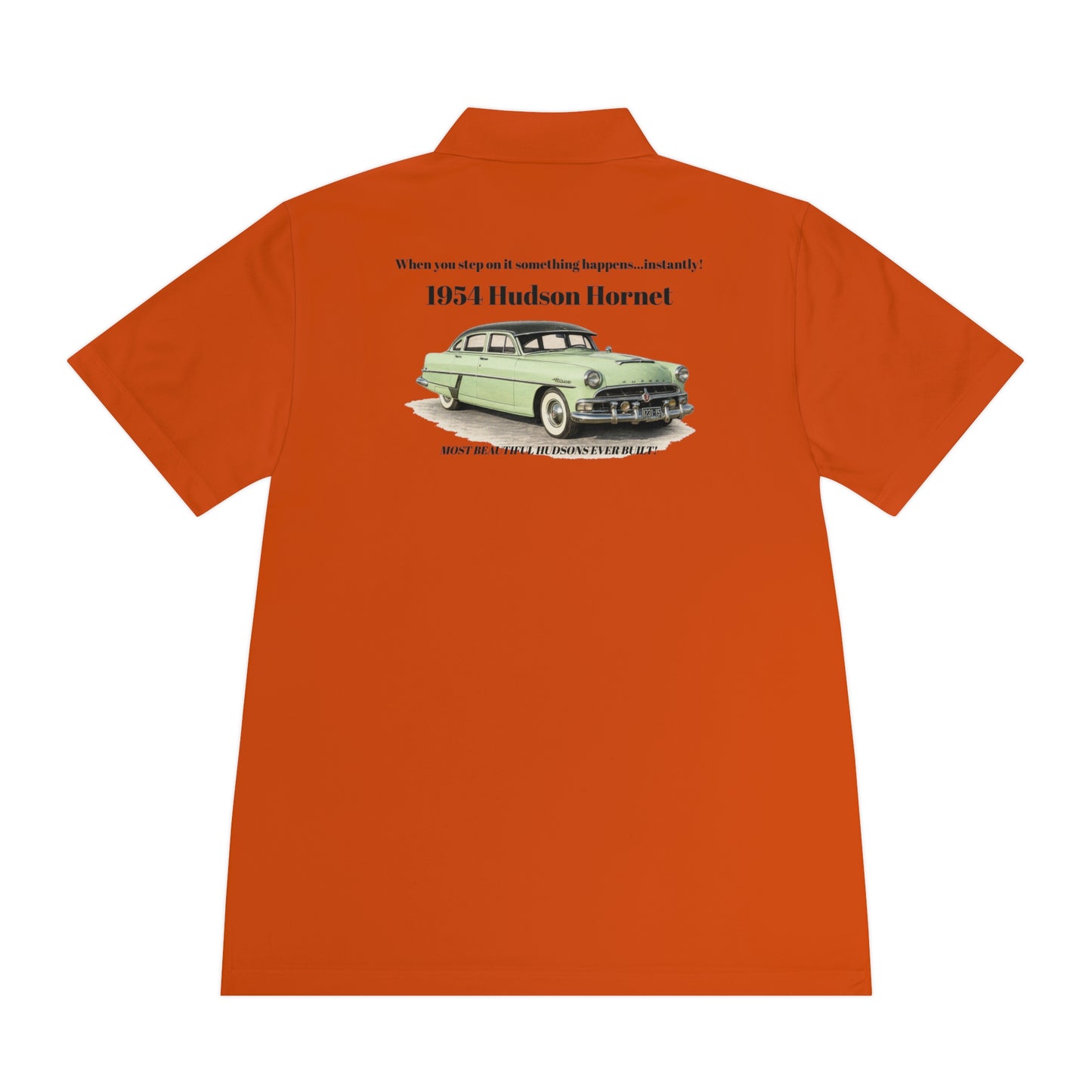 1954 Hudson Hornet Polo — Vintage Classic Car Men’s Sport Shirt (JF)