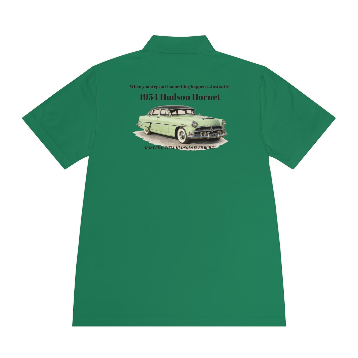 1954 Hudson Hornet Polo — Vintage Classic Car Men’s Sport Shirt (JF)