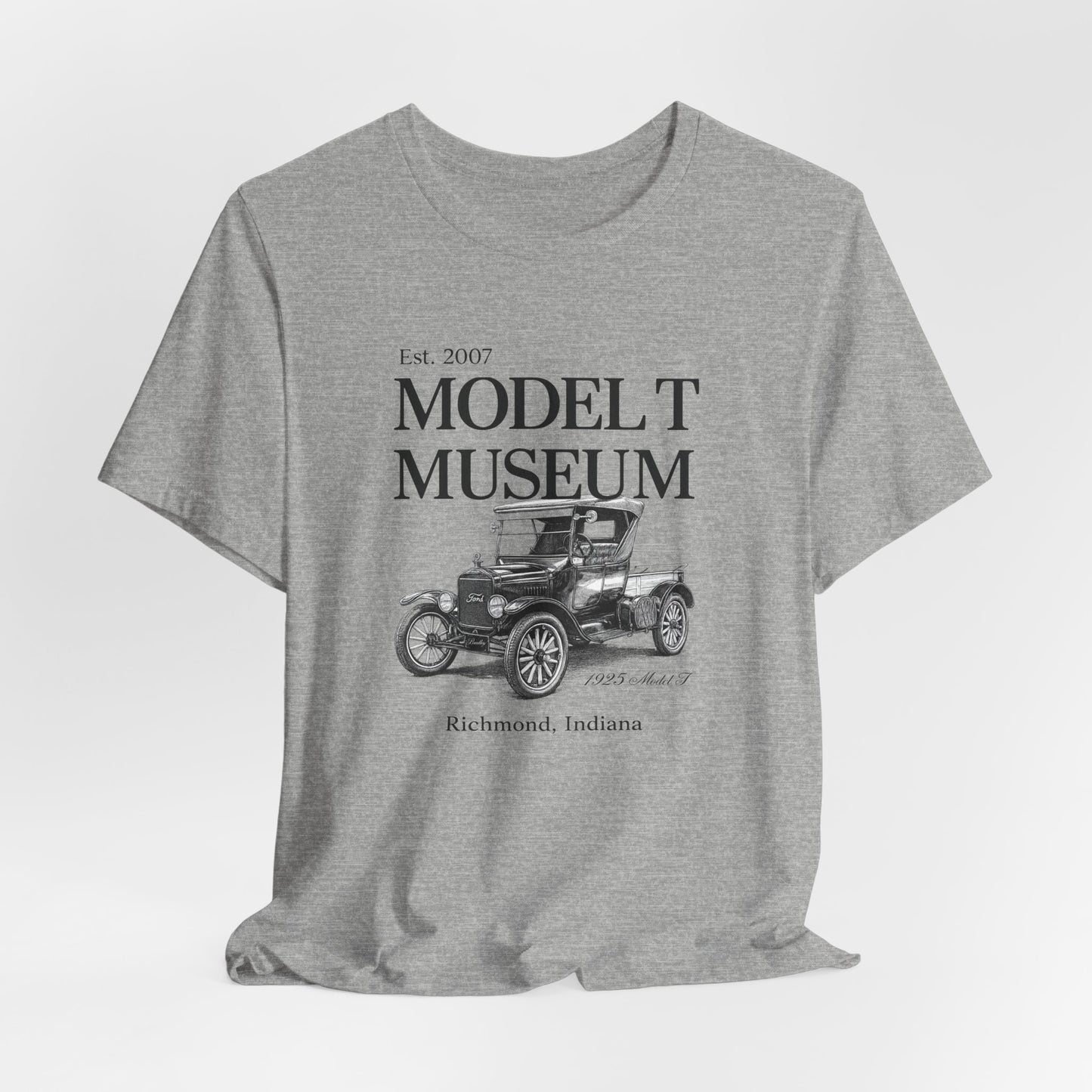 1925 Model T Pickup "Bradley" Museum Tee — Vintage Ford Model T Illustration (Richmond, Indiana)