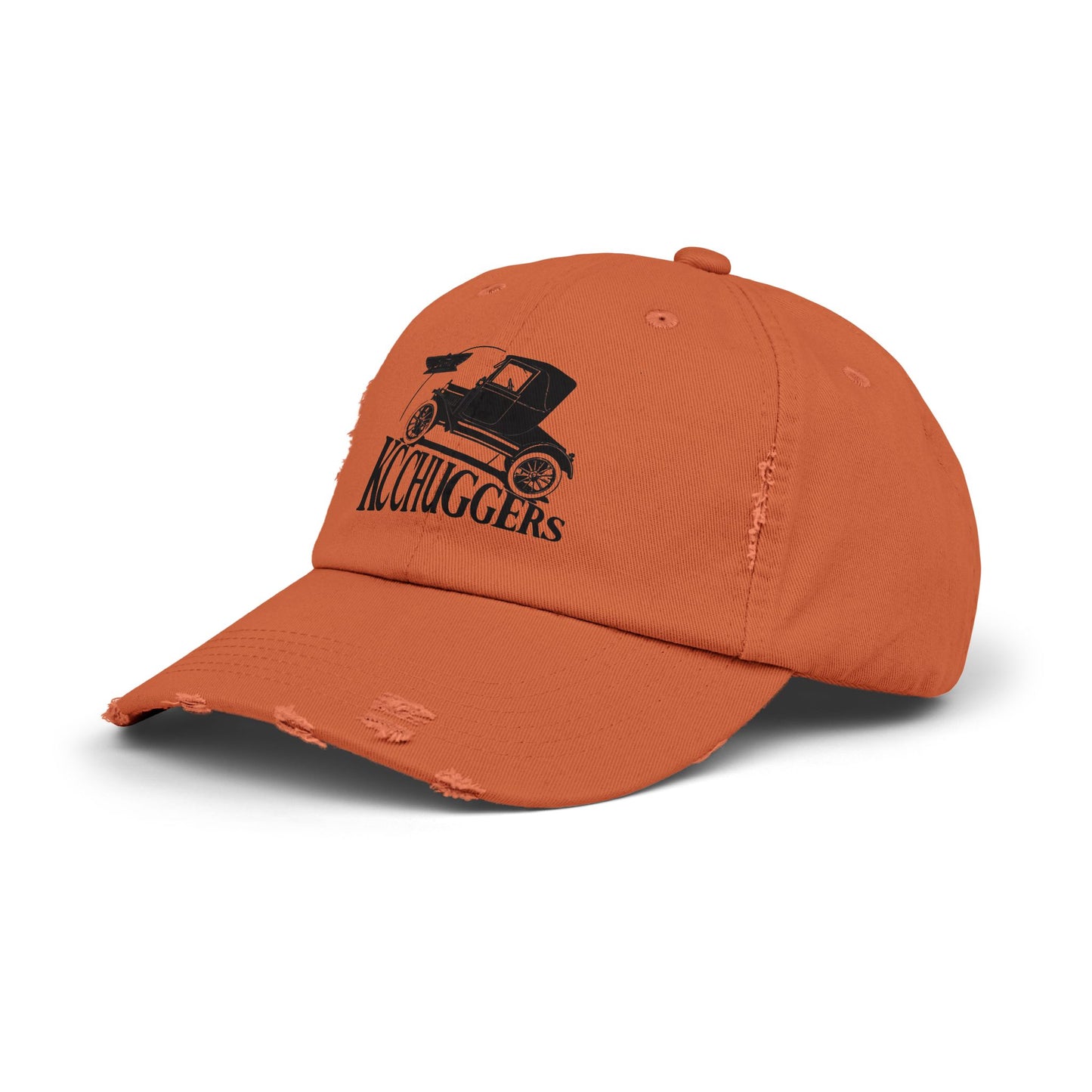 Distressed Baseball Cap — Vintage Car KC Chuggers Logo