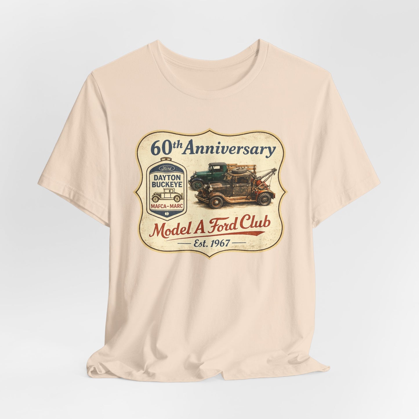 Dayton Buckeye Model A Ford Club 60th Anniversary Tee (JA) - Vintage Classic Truck Shirt
