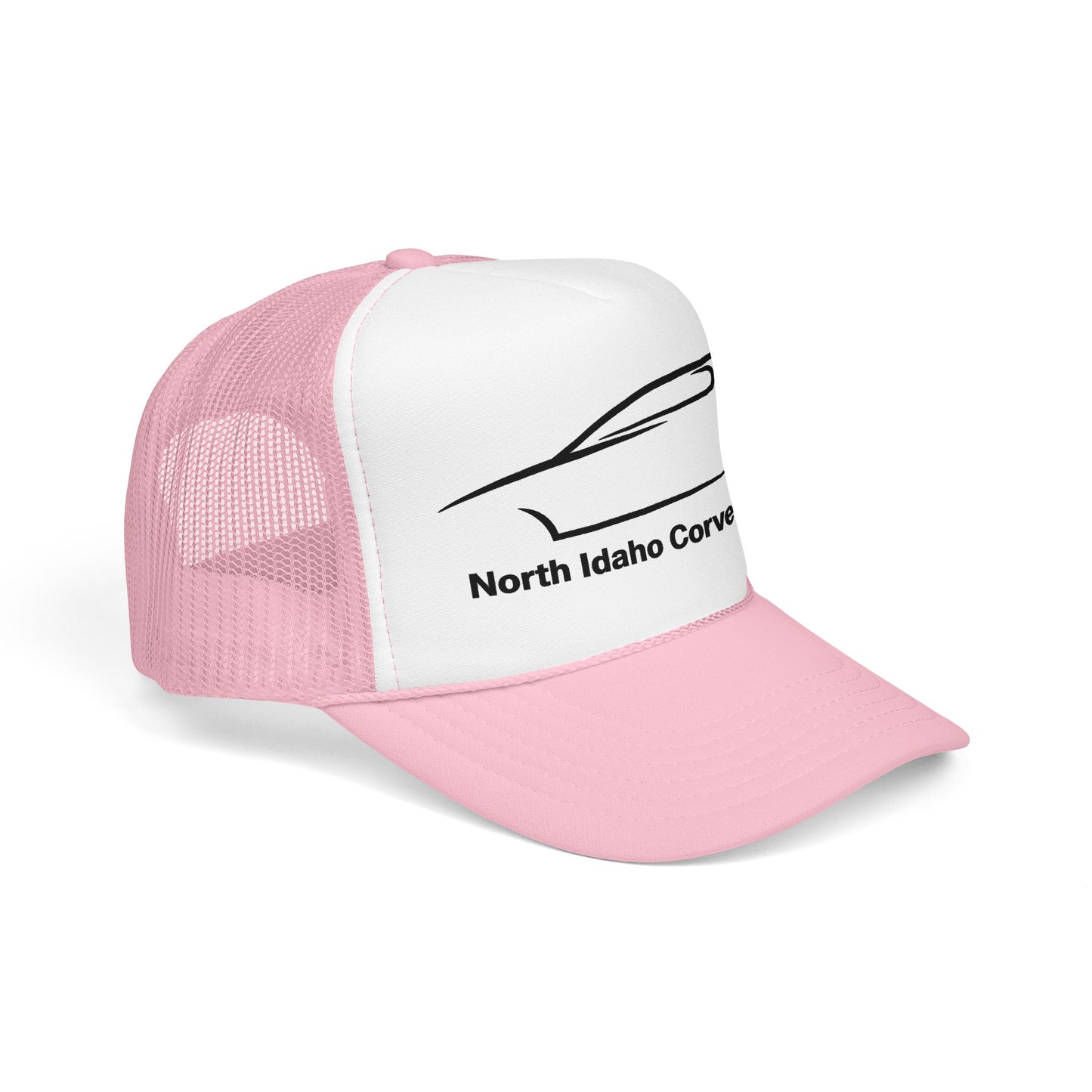 North Idaho Corvette Club Printed Trucker Hat – Classic Car Outline Foam Cap