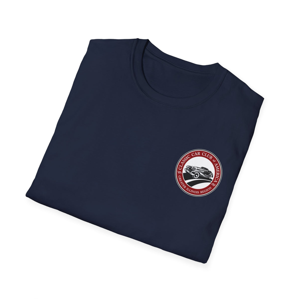Classic Car Club of America Greater Illinois Region — Unisex Softstyle T-Shirt Front and Back Logos