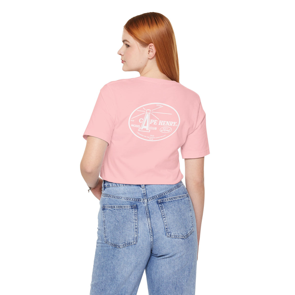 Cape Henry Model A Club Unisex Soft Short Sleeve Tee - Front and Back Logos