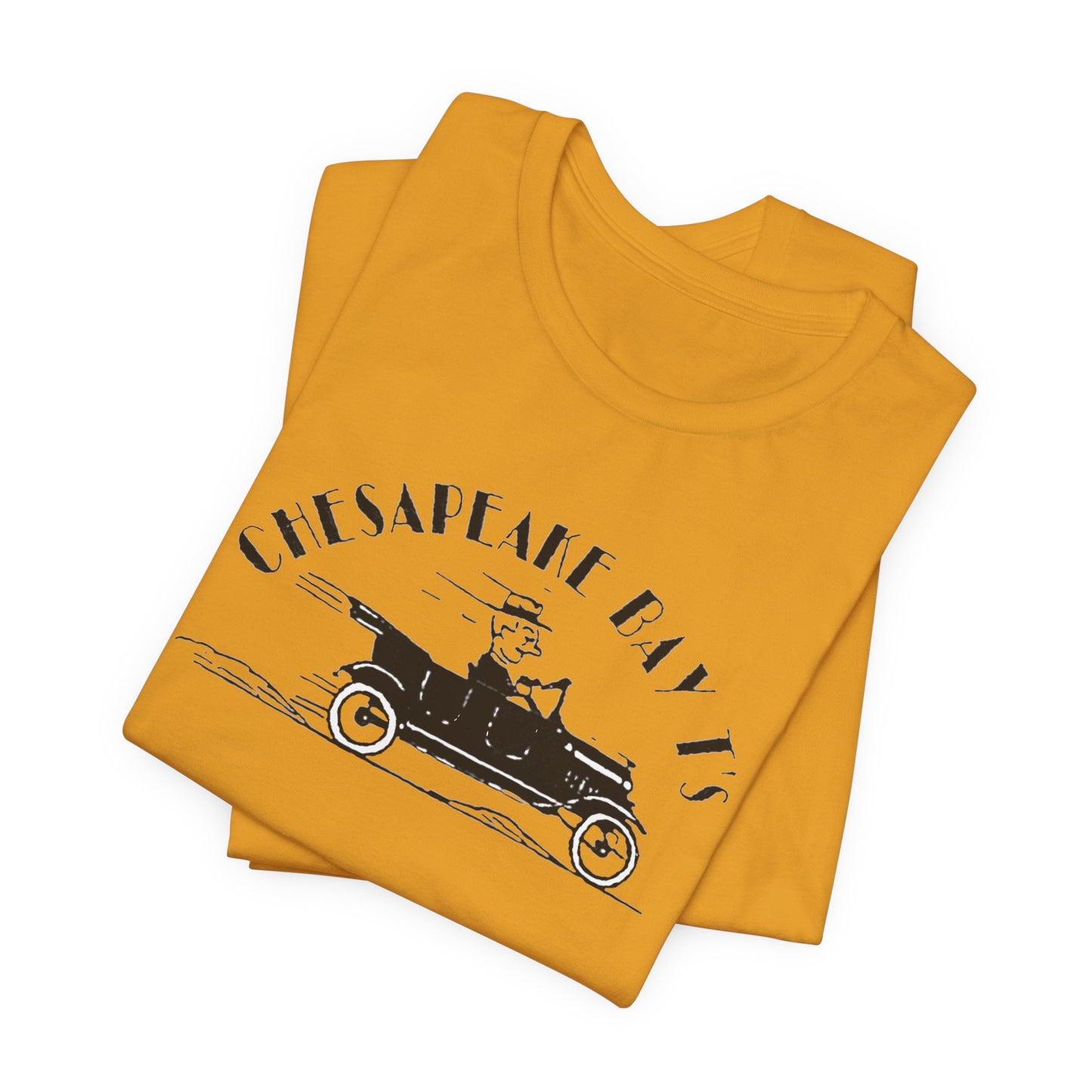 Chesapeake Bay T's Vintage Car Tee — Classic Nautical Coastal Shirt