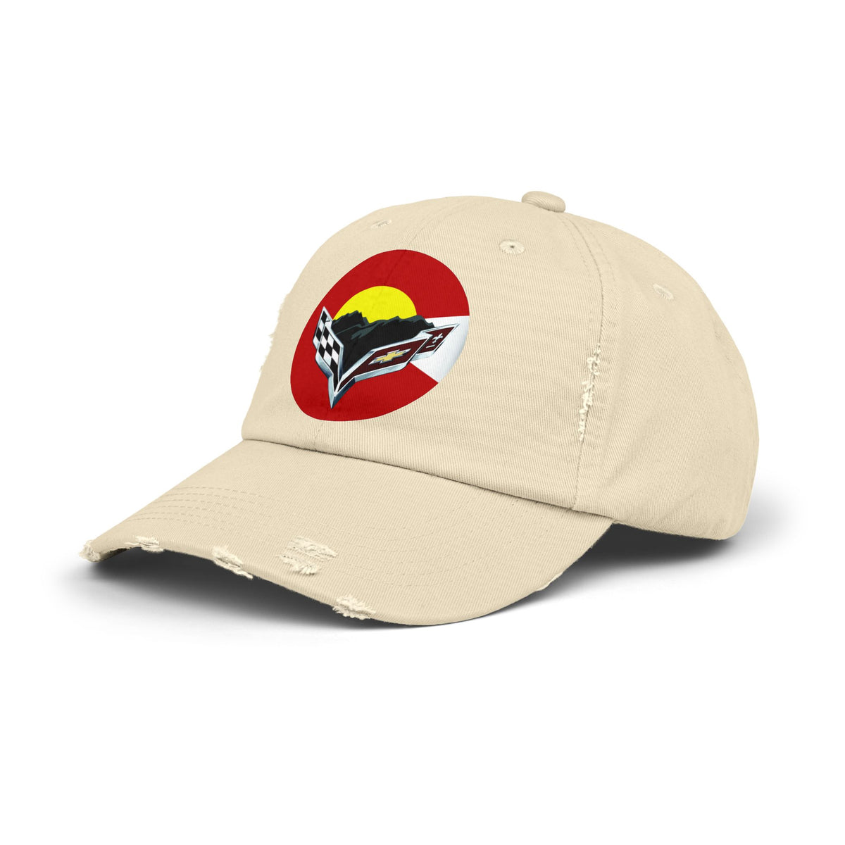 Central Colorado Corvette Club Distressed Cap — Direct to Film Printed
