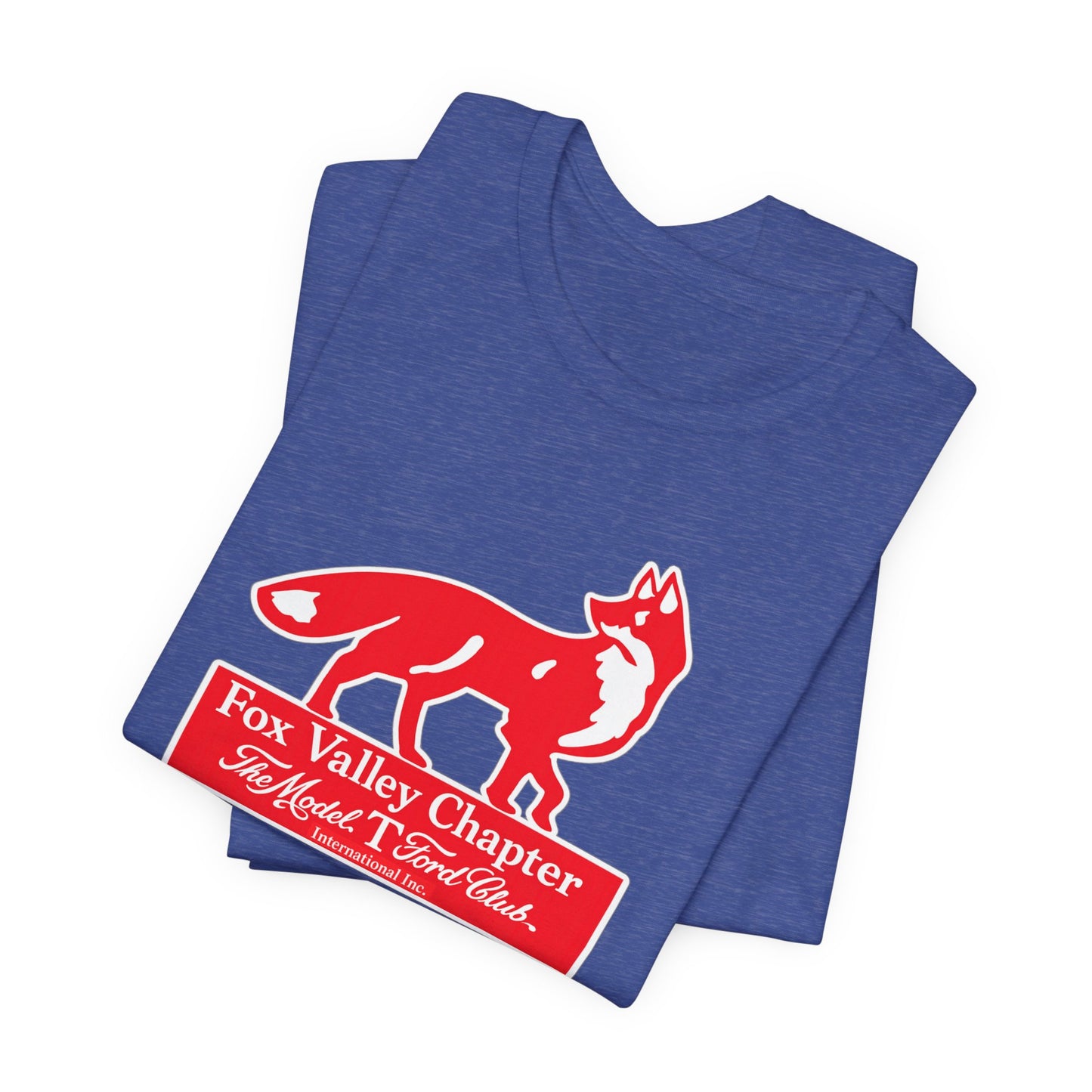 Fox Valley Chapter Model T Ford Club Tee — Red Fox Logo Short Sleeve T-Shirt