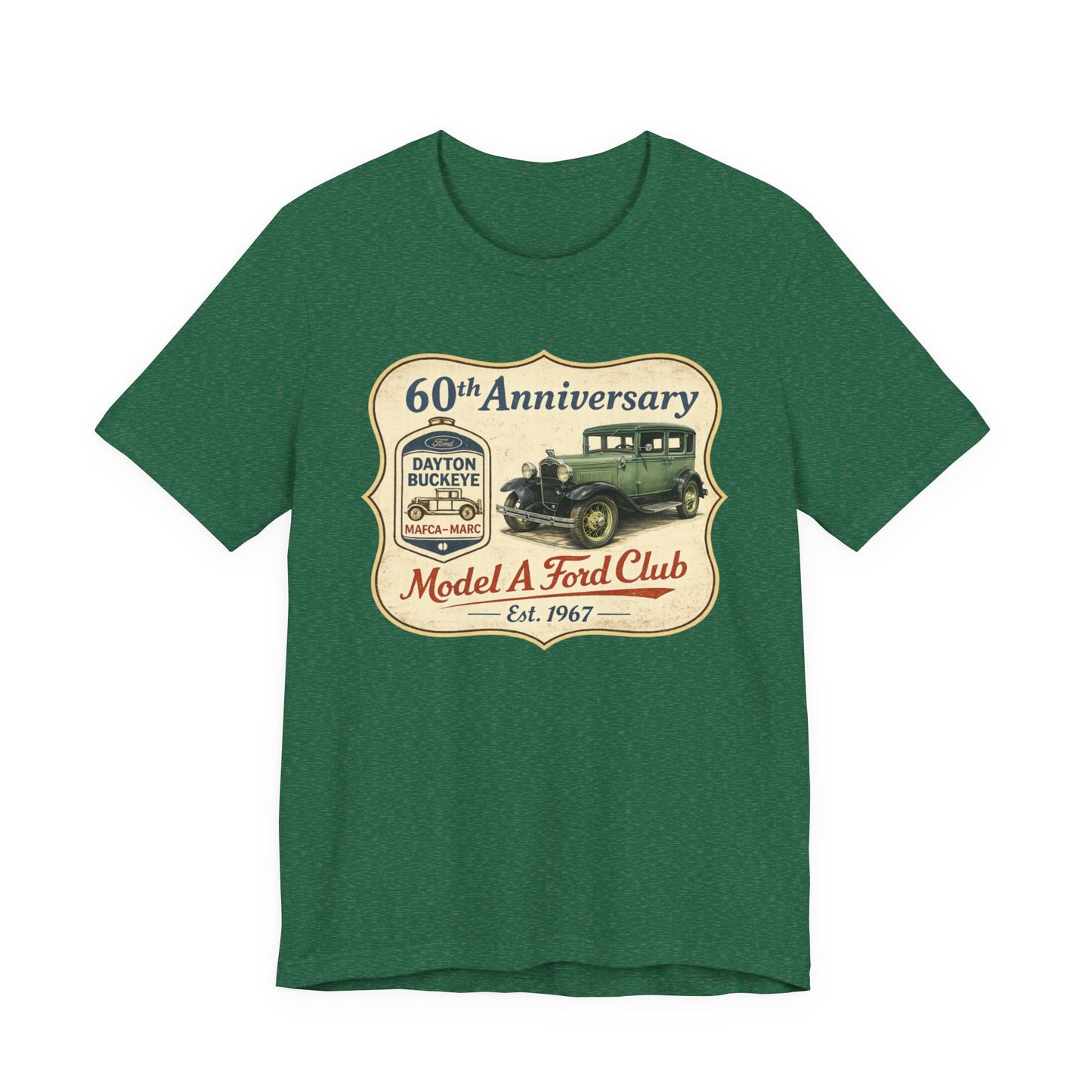 Dayton Buckeye Model A Ford Club 60th Anniversary Tee (SSG) - Vintage Classic Car Shirt