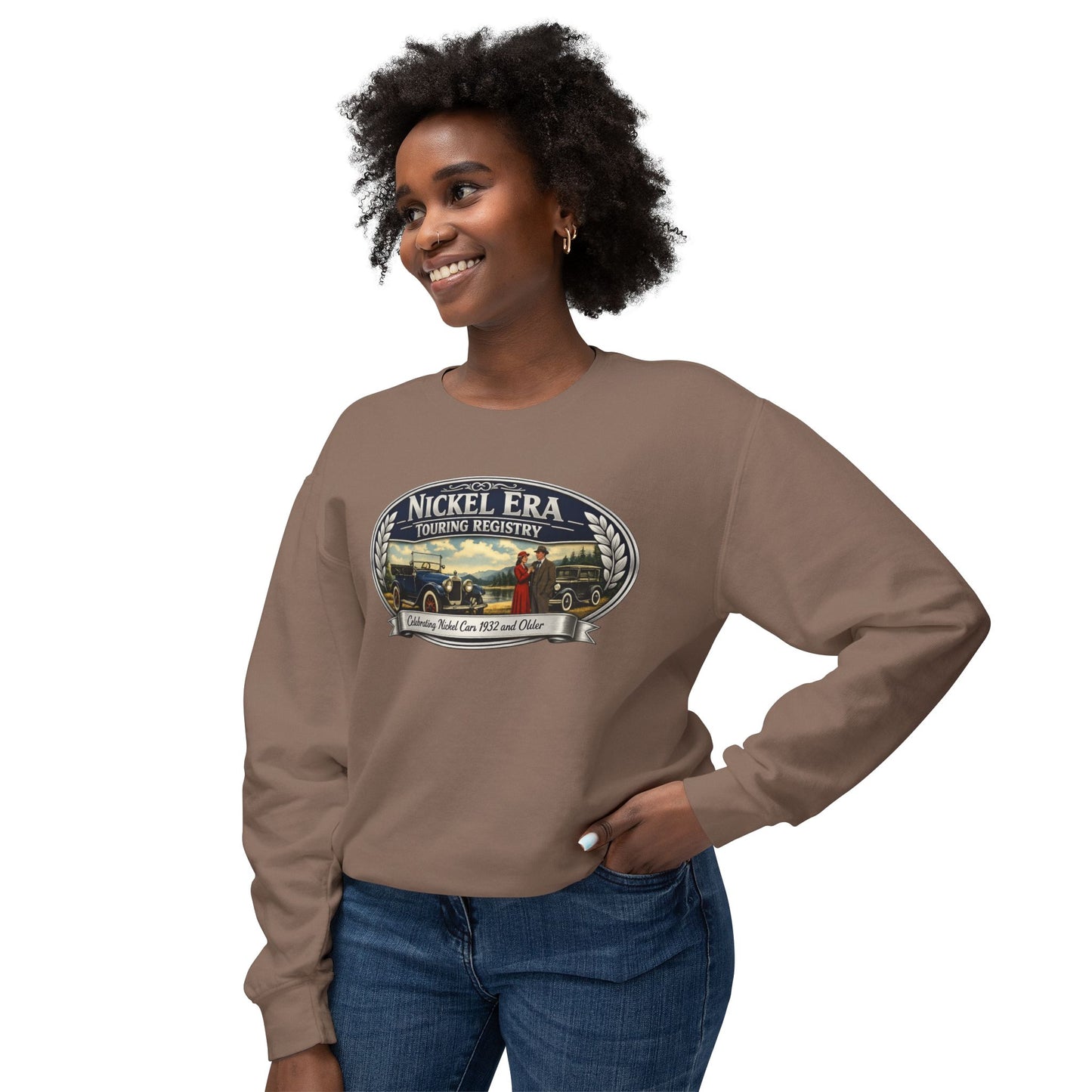 Nickel Era Touring Registry Retro Crewneck Lightweight Sweatshirt