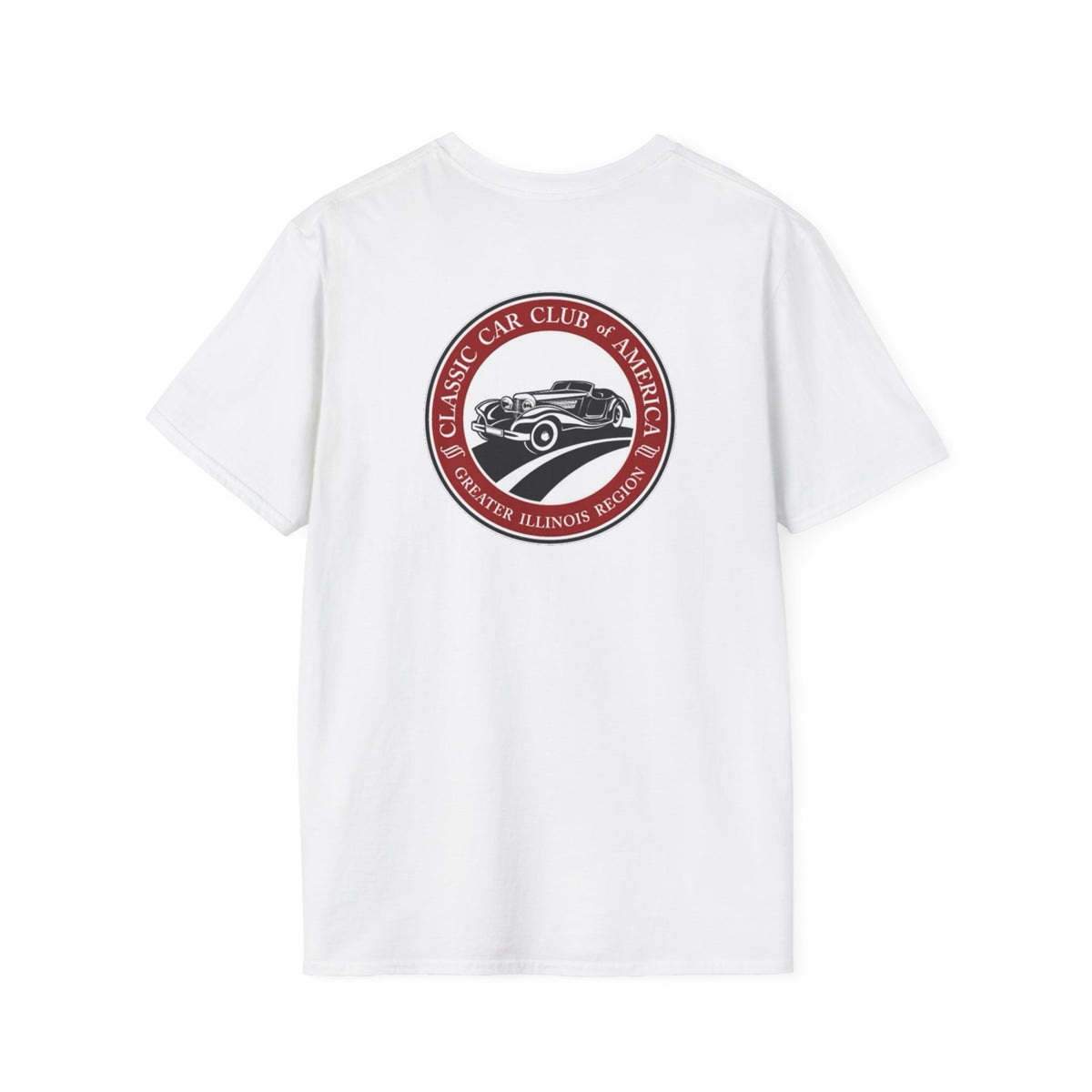 Classic Car Club of America Greater Illinois Region — Unisex Softstyle T-Shirt Front and Back Logos