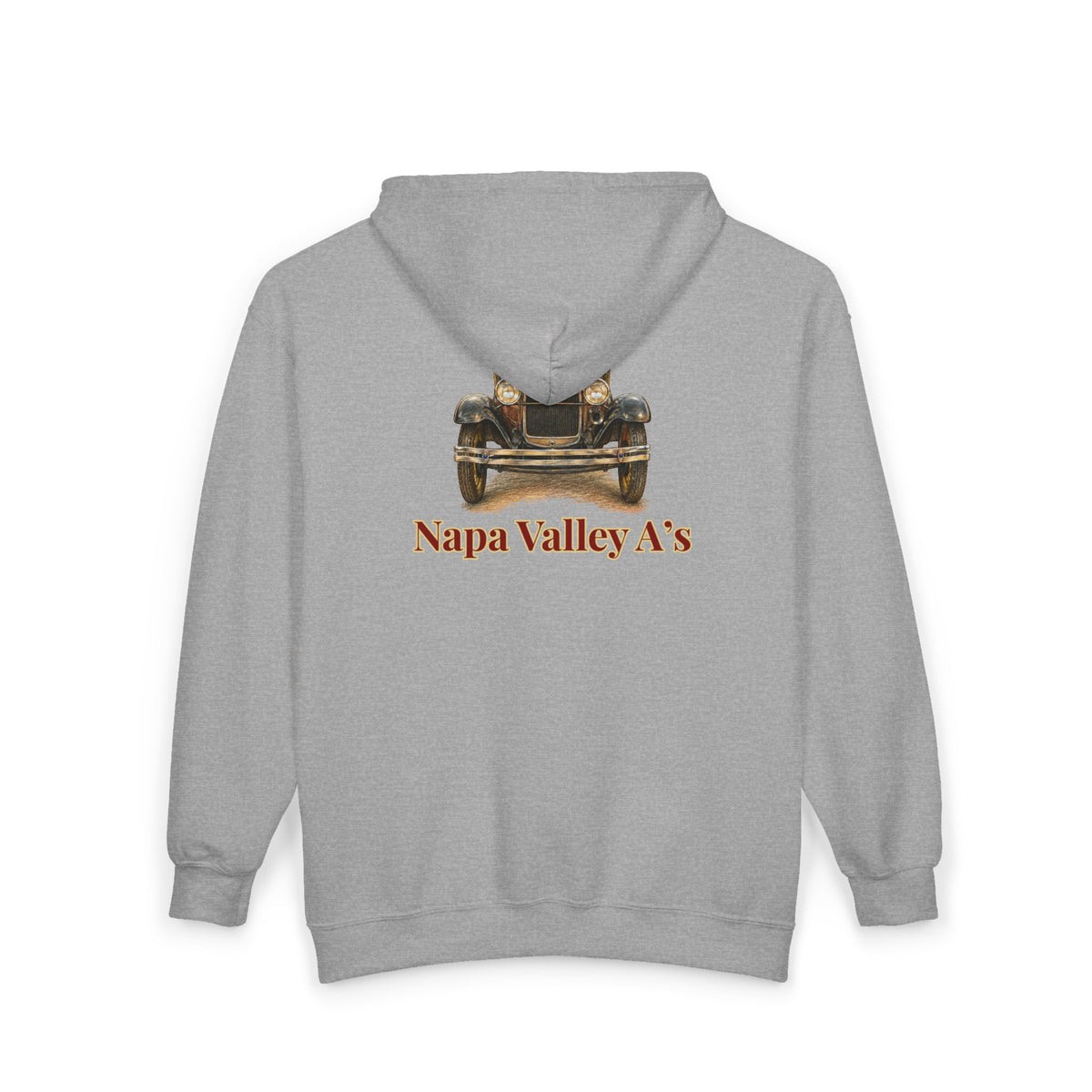 Napa Valley A's Classic Car Zip Hoodie - Front and Back Logos