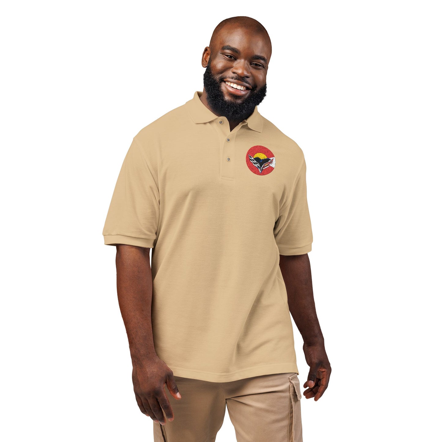 Central Colorado Corvette Club Embroidered Polo Shirt — Classic Golf Polo