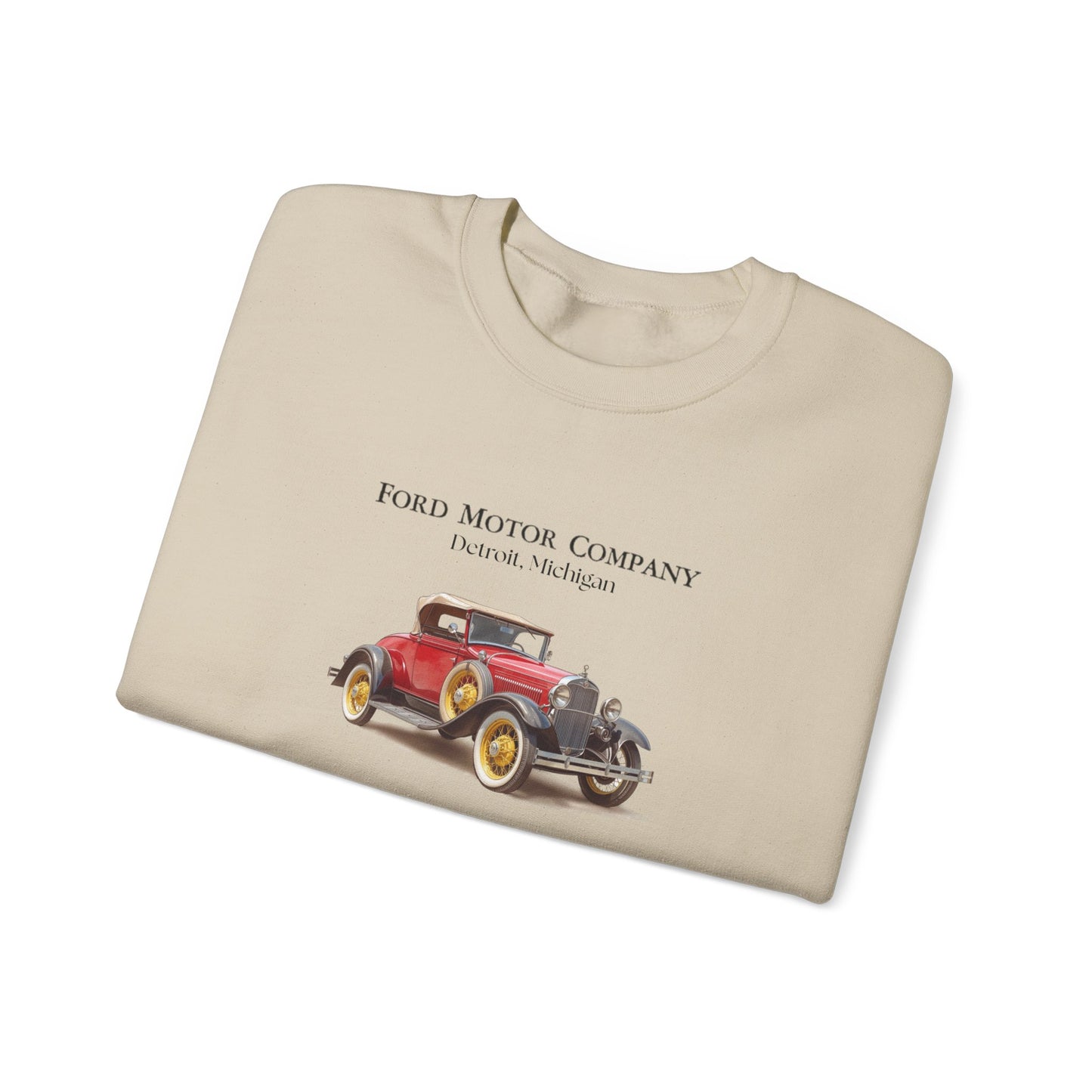 1931 Ford Model A Roadster Deluxe Sweatshirt – Vintage Car Graphic Crewneck