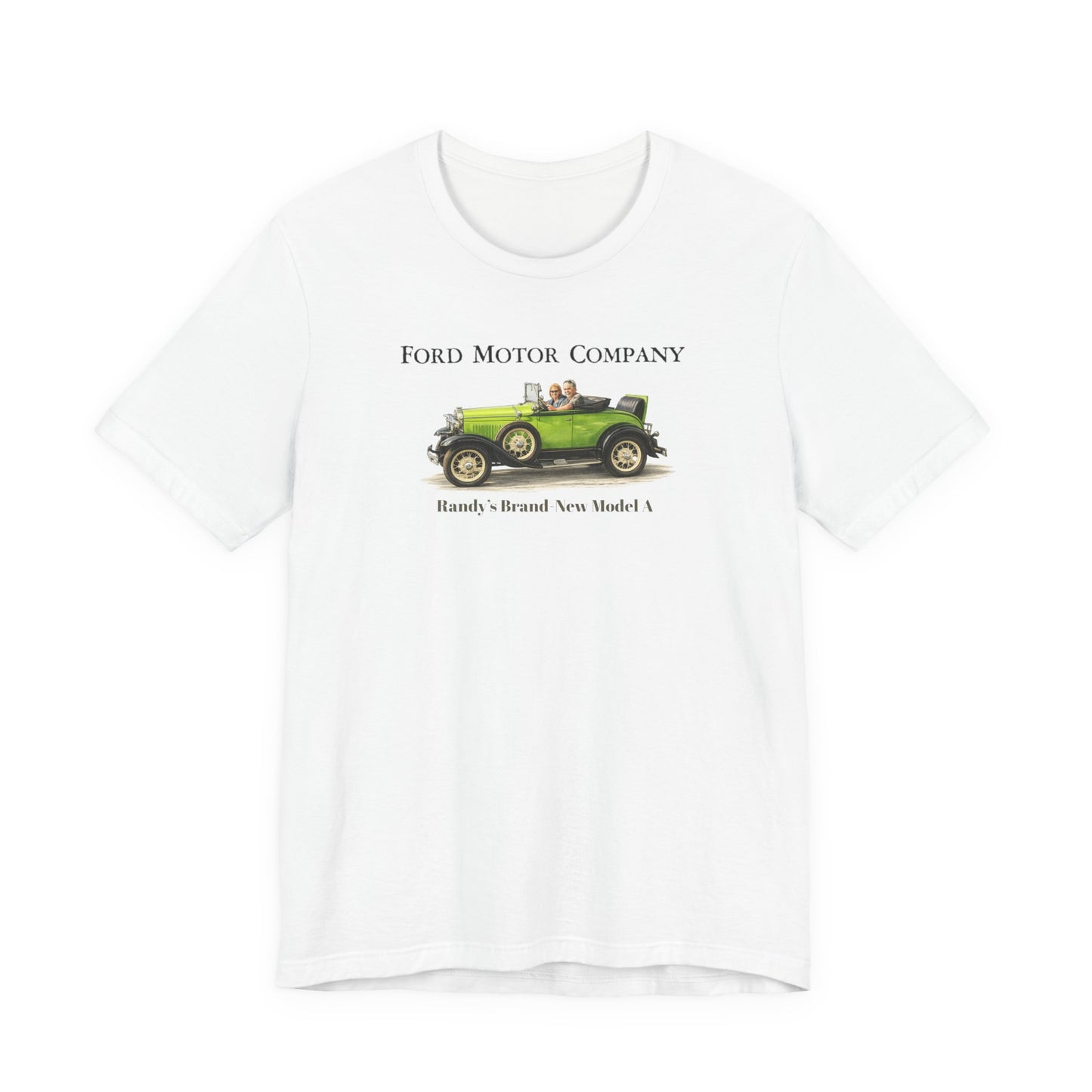 Randy's Brand-New Model A Tee — Classic Antique Car Graphic Shirt