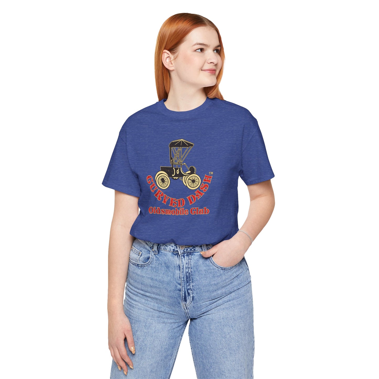 Curved Dash Oldsmobile Club T‑Shirt — Unisex Soft Short Sleeve Tee
