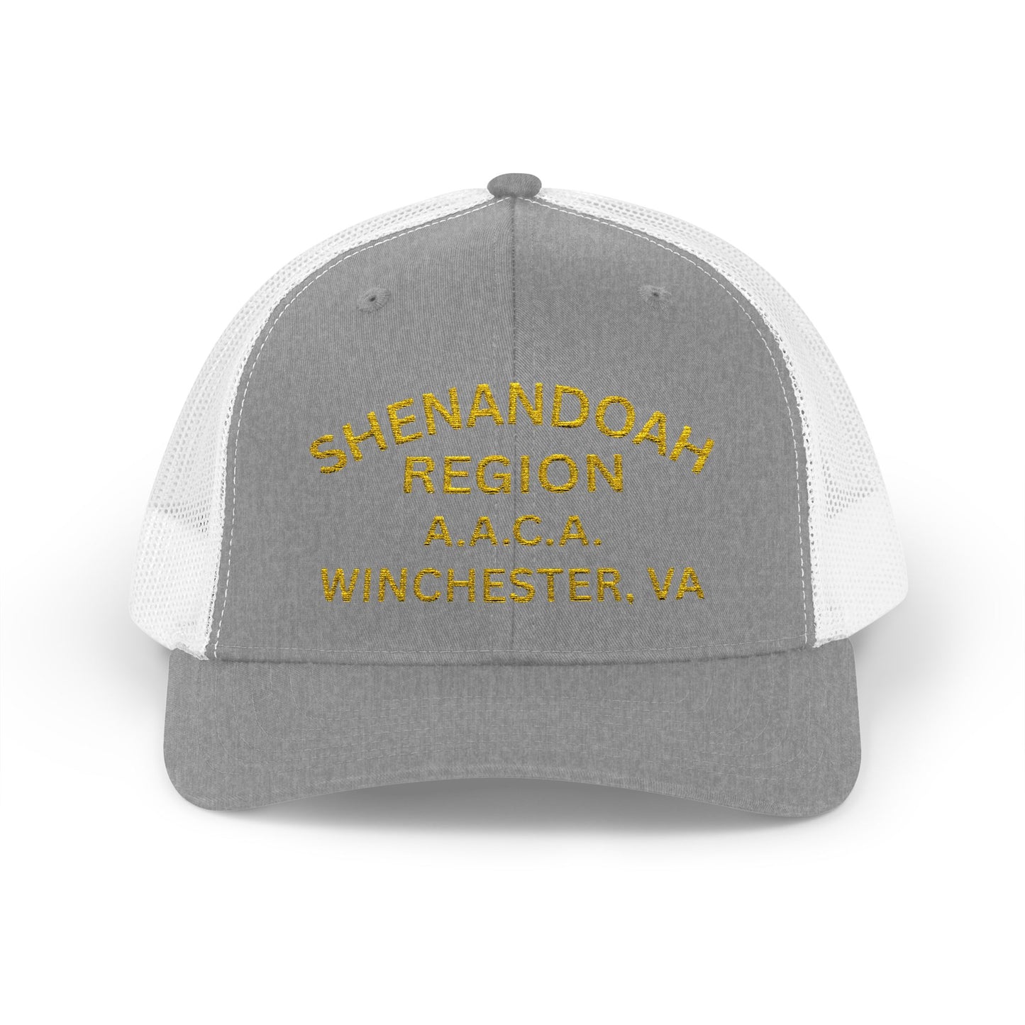 Shenandoah Region Embroidered Trucker Cap — "Shenandoah Region A.A.C.A. Winchester, VA" Mesh Snapback